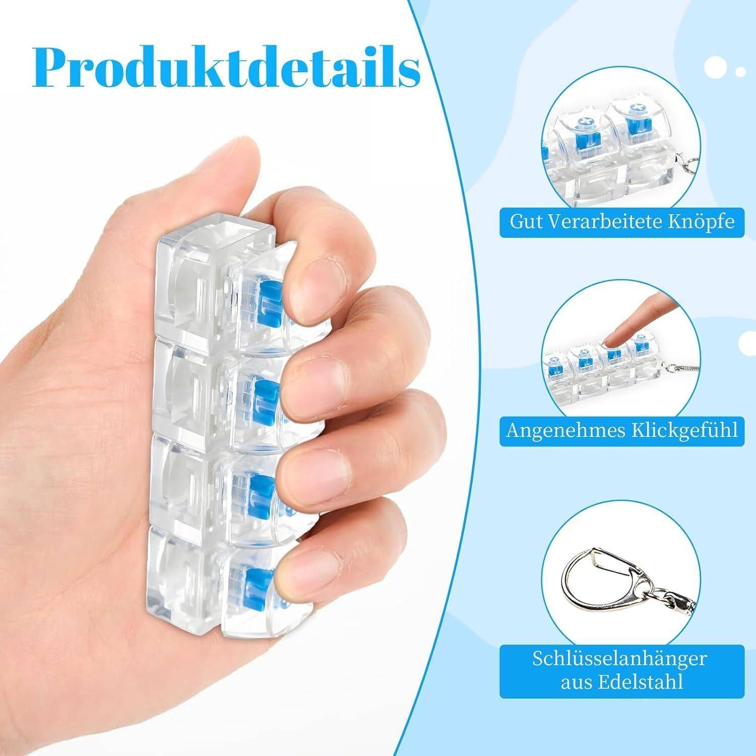 KIZJORYA Mini Keyboard Button Clicker Fidget Toy - Image 2