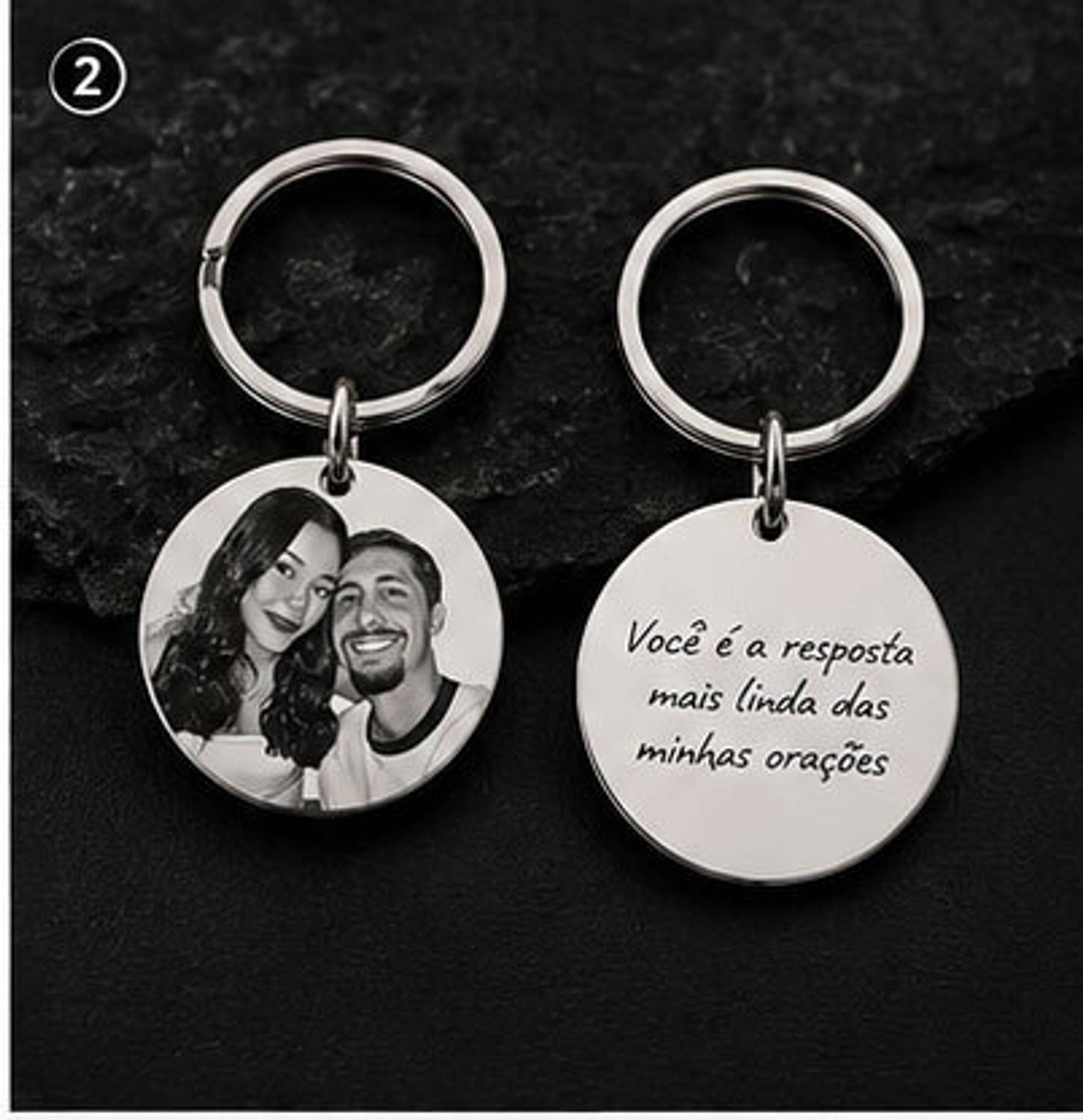 Suraj Couple Photo Keychain Set - Image 2