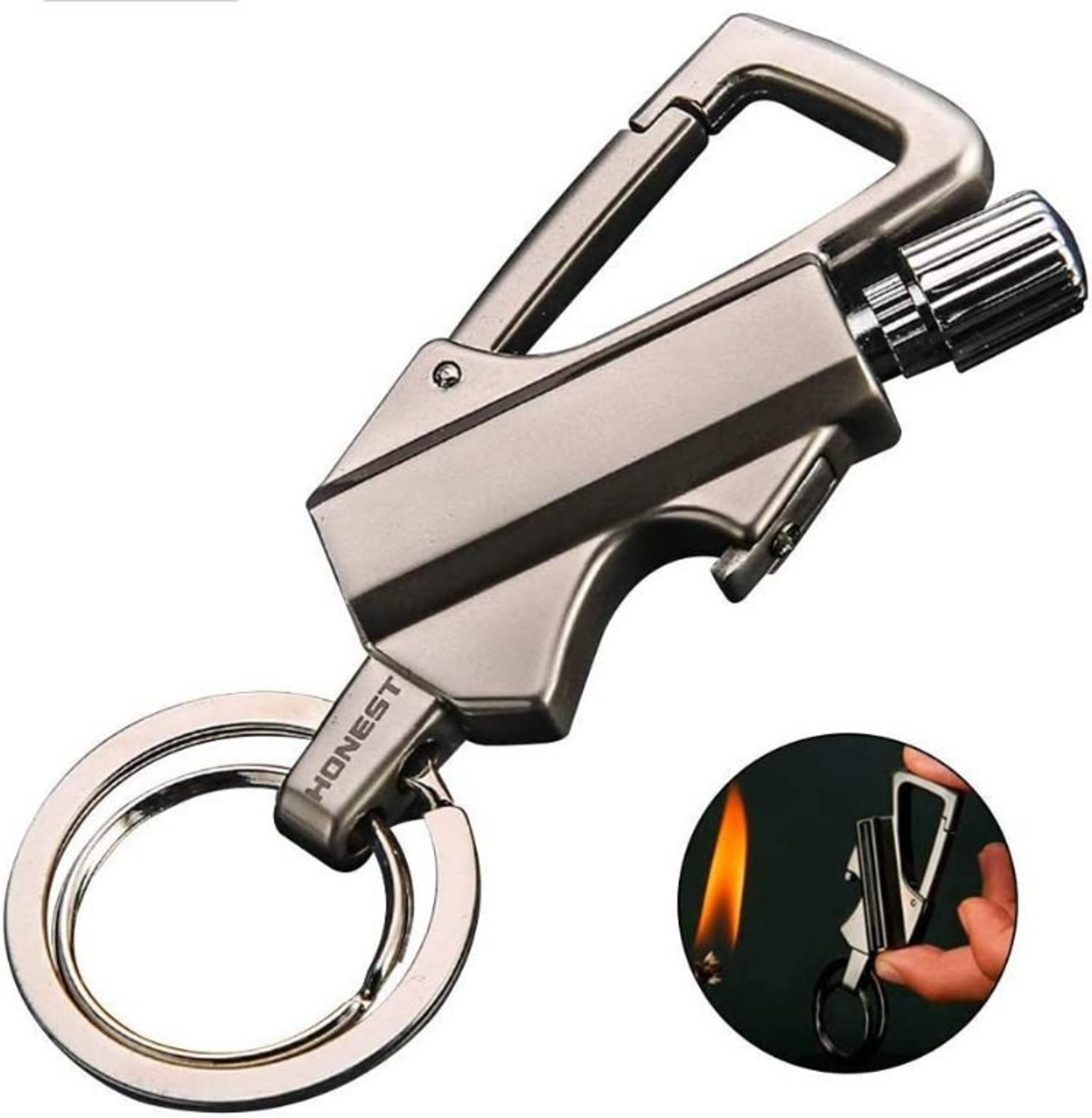 Image of kudos enterprises Keychain Bottle Opener and Matchstick Fire Starte Key Chain