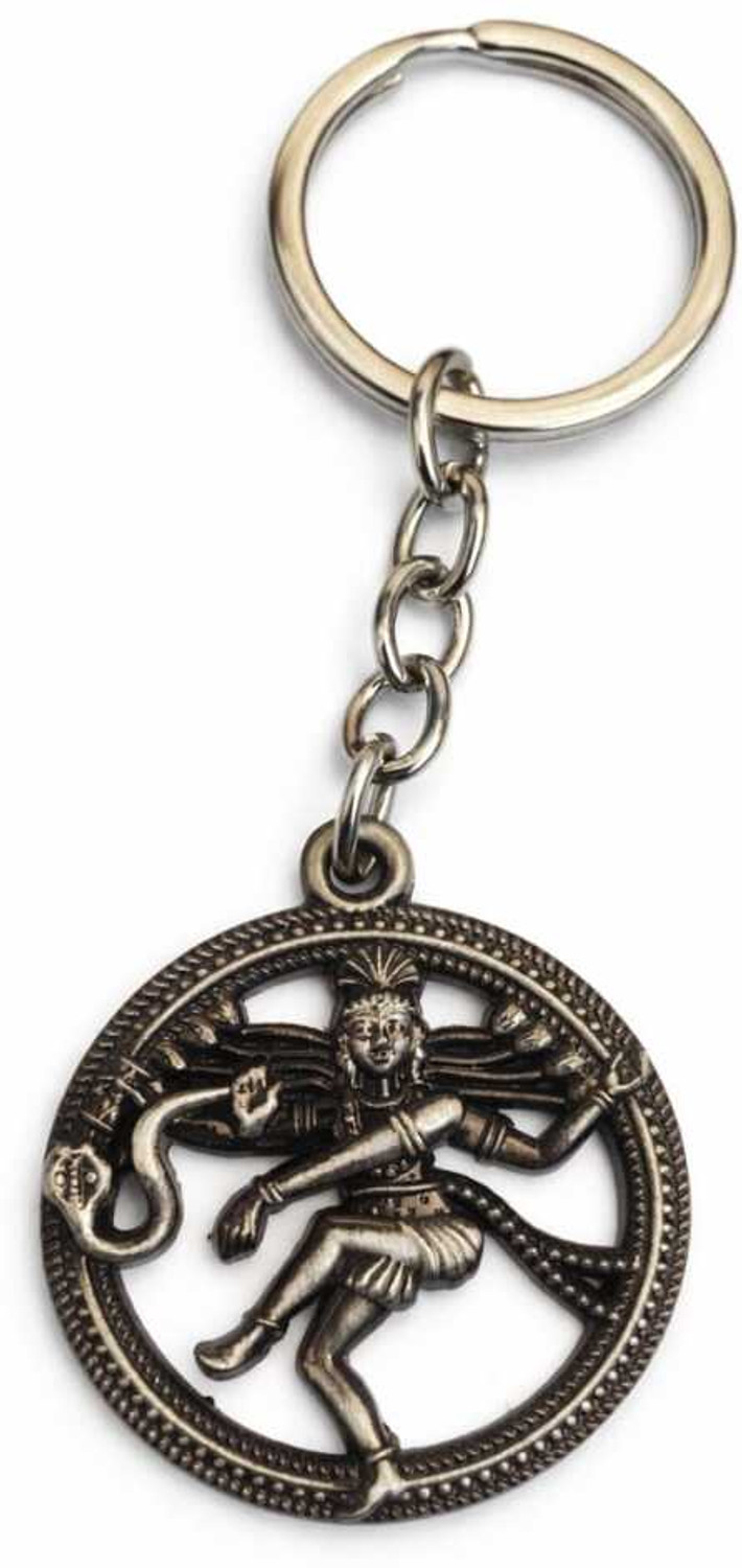 Image of TRENDiQ Antique Silver Lord Shiva Nataraja Keychain - Divine Symbol of Balance,Positive Key Chain