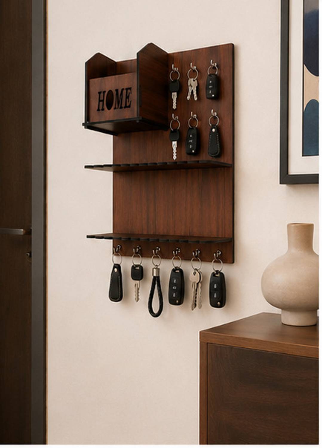 LRR Wood Key Holder Brown - Image 3