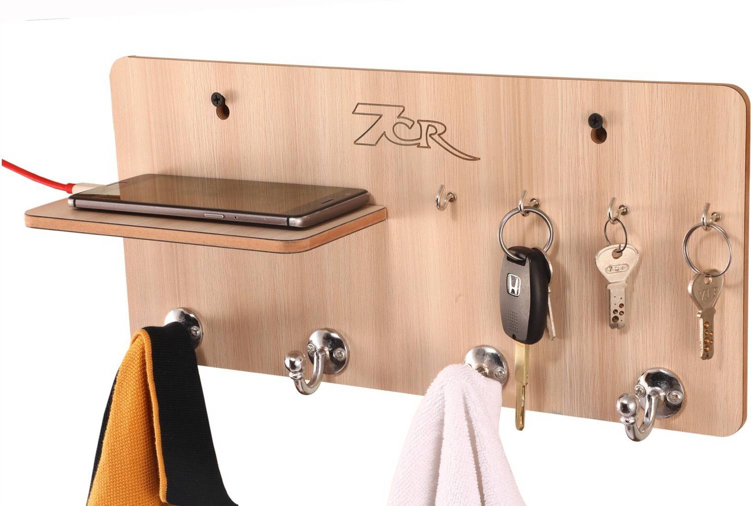 7CR Key holder big half shelf-4K-4B Wood Key Holder