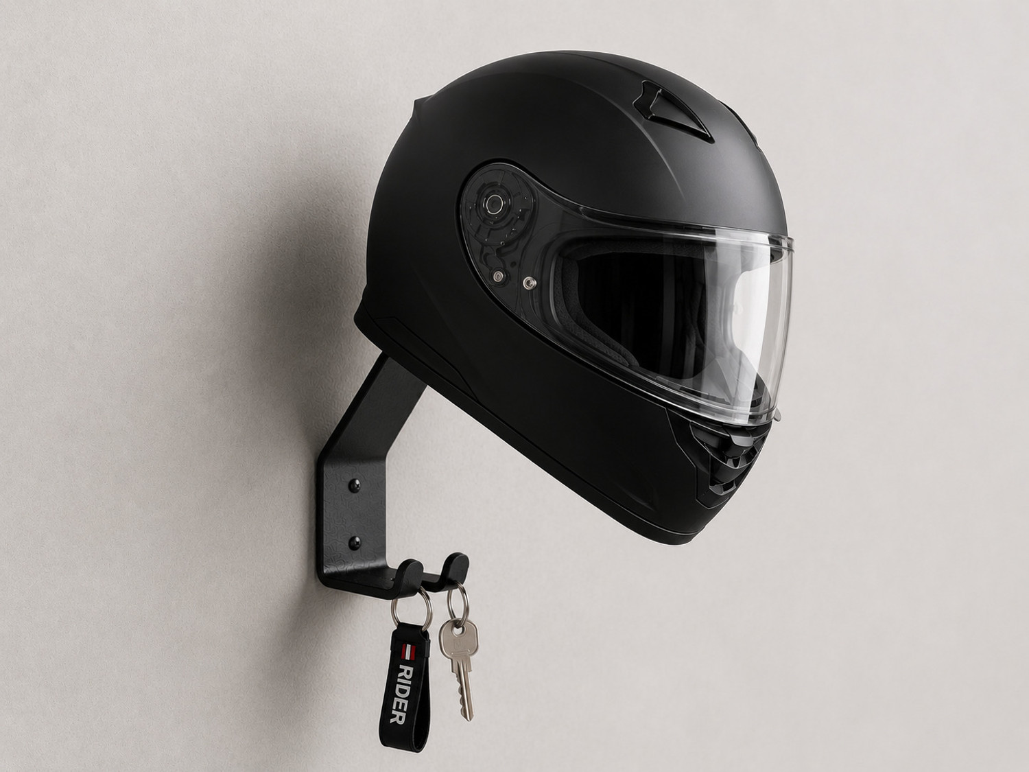 Image of MOXZILLA Helmet Wall Holder Metal with Iron Key Holder
