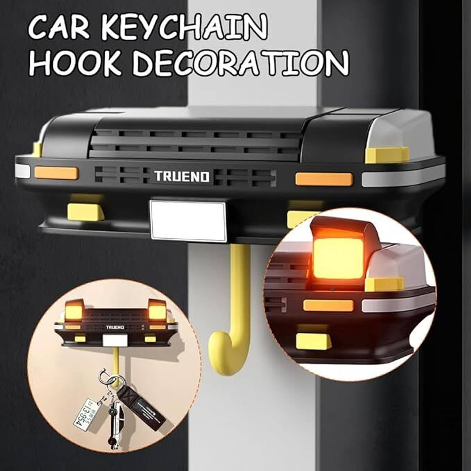 bosig Car Design LED Key Holder with Wall Mount, Key holder for