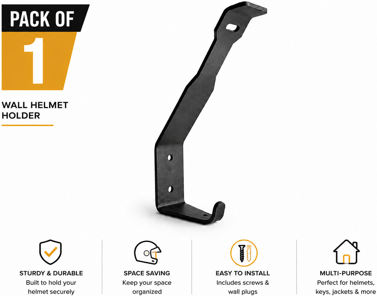 Image of MOXZILLA Helmet Wall Holder Metal with Iron Key Holder