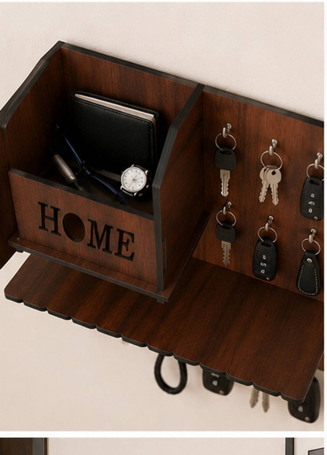 LRR Wood Key Holder Brown - Image 4