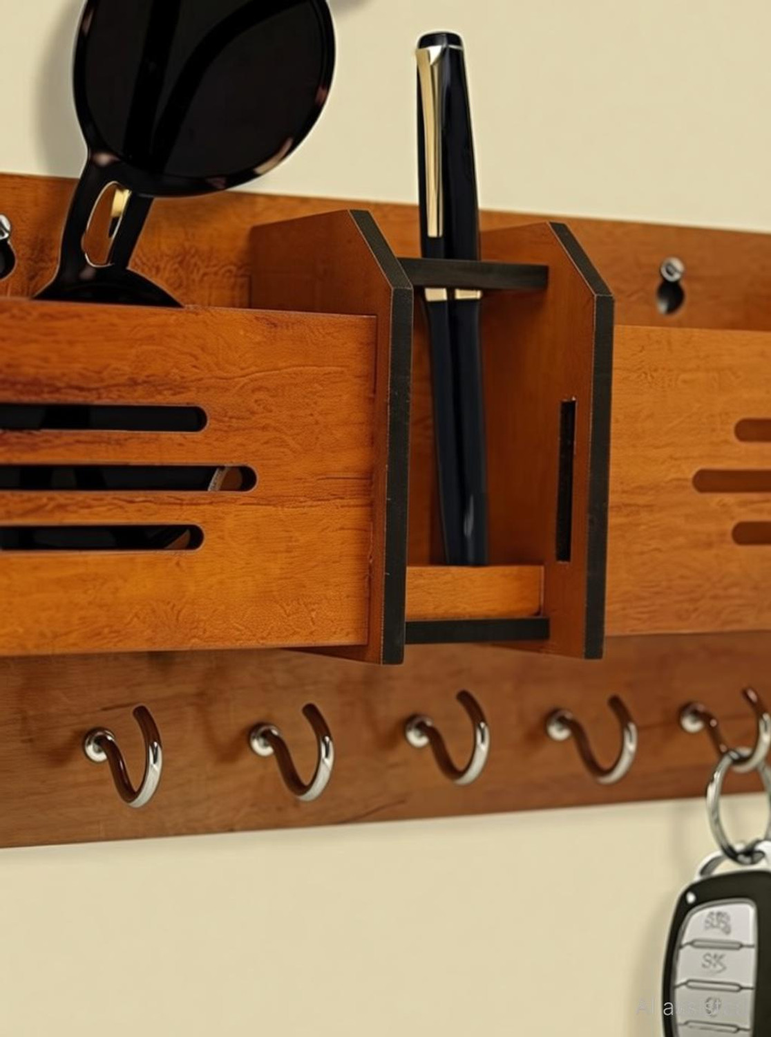 Image of SK PARO Wood Key holder /key hanger /2box mobile stand /pen stand Wood Key Holder
