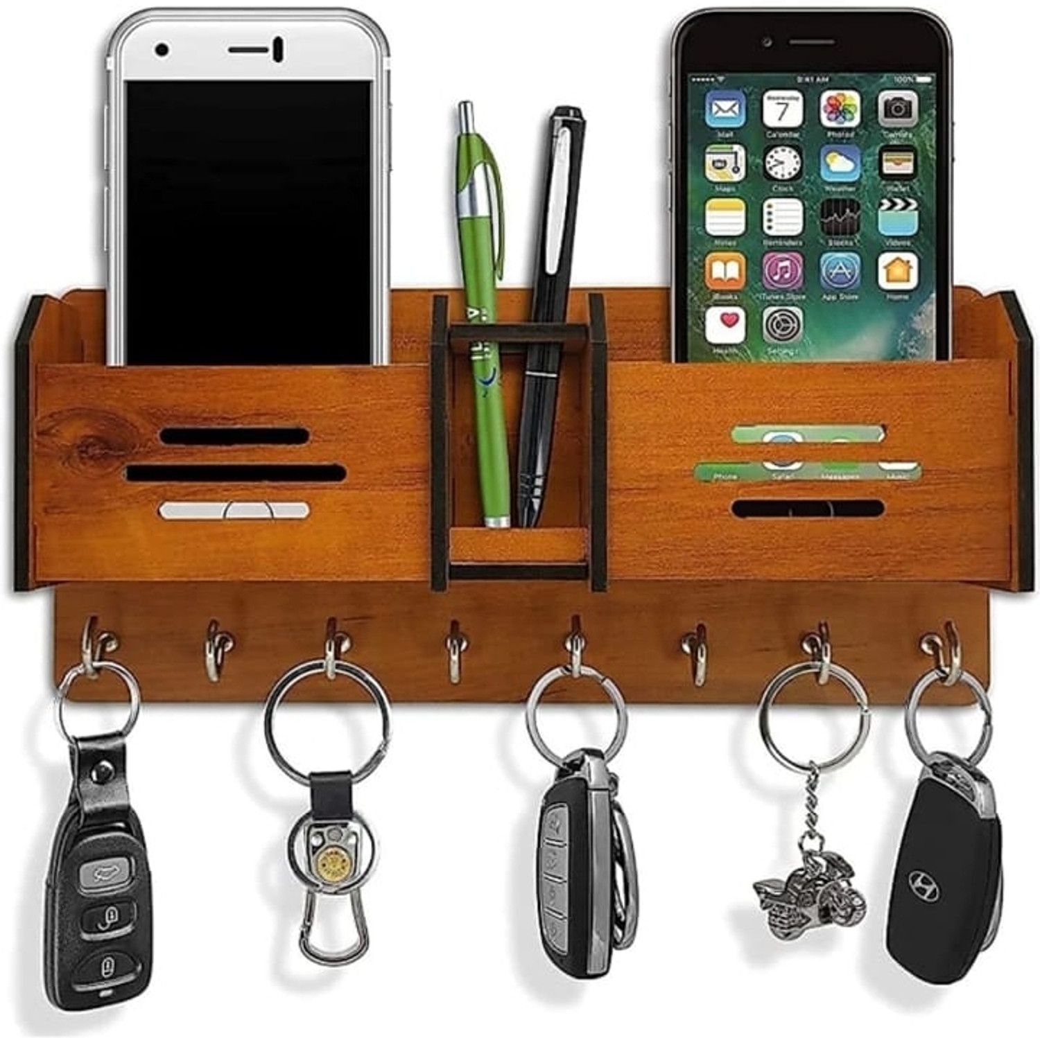 Image of SK PARO Wood Key holder /key hanger /2box mobile stand /pen stand Wood Key Holder