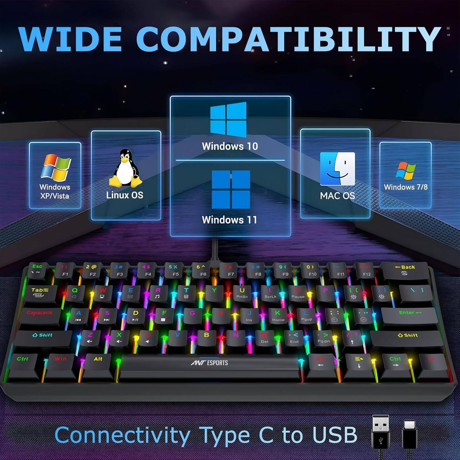 Ant Esports MK1300V2 Wired Gaming Keyboard - Image 5