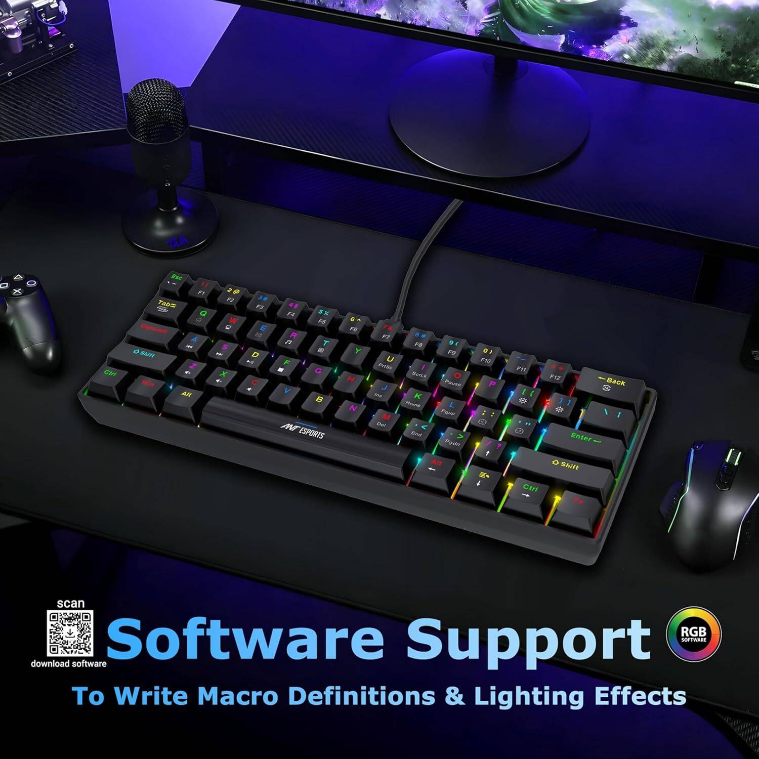 Ant Esports MK1300V2 Wired Gaming Keyboard - Image 3