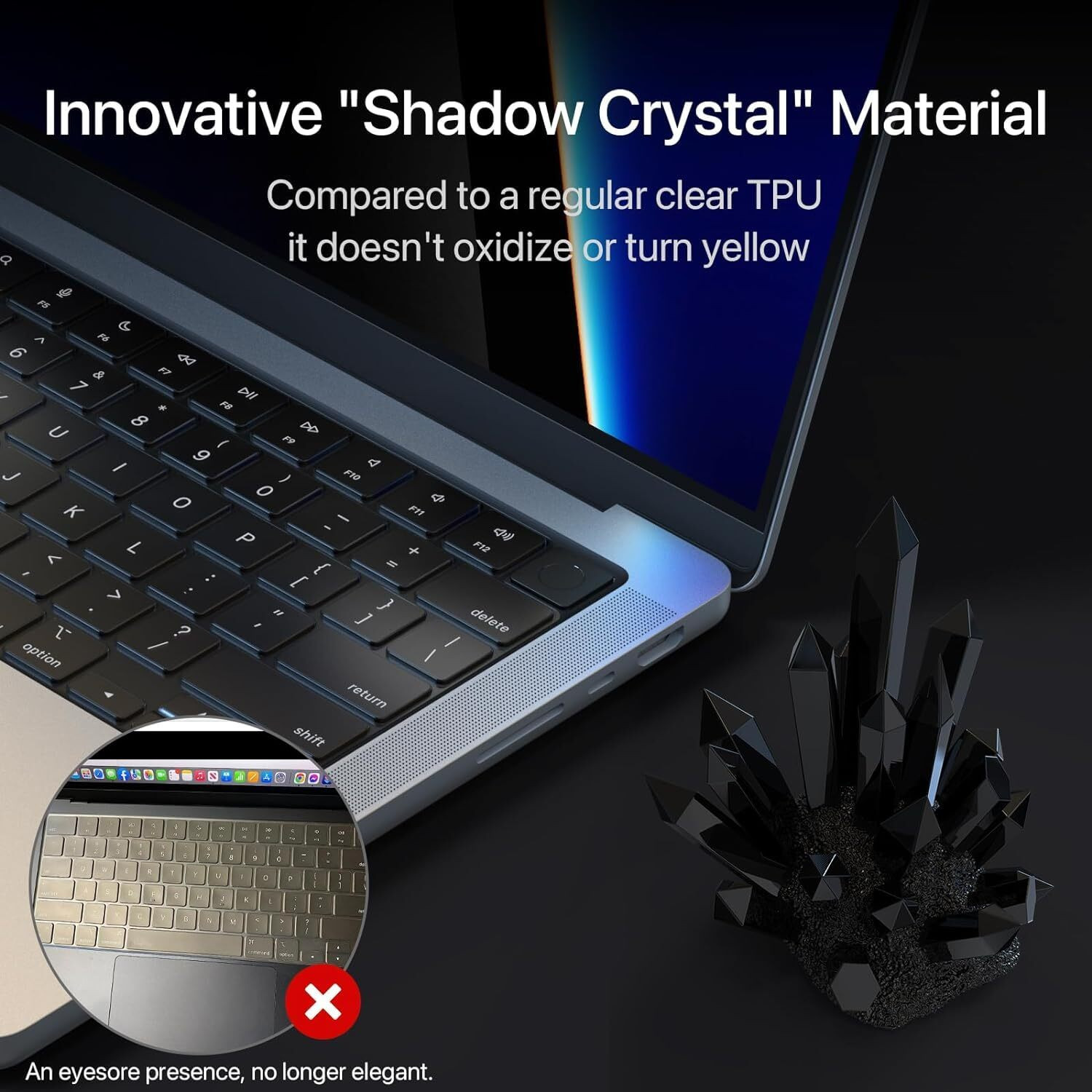 Image of oaky Keyboard Cover for 2025-2021 MacBookAir 13inch M4-M3-M2 Chip [A3240 A3113 A2681] & Macbook 2025-21 M4 M3 M2 Chip [A3241 A3114 A2941] Keyboard Skin