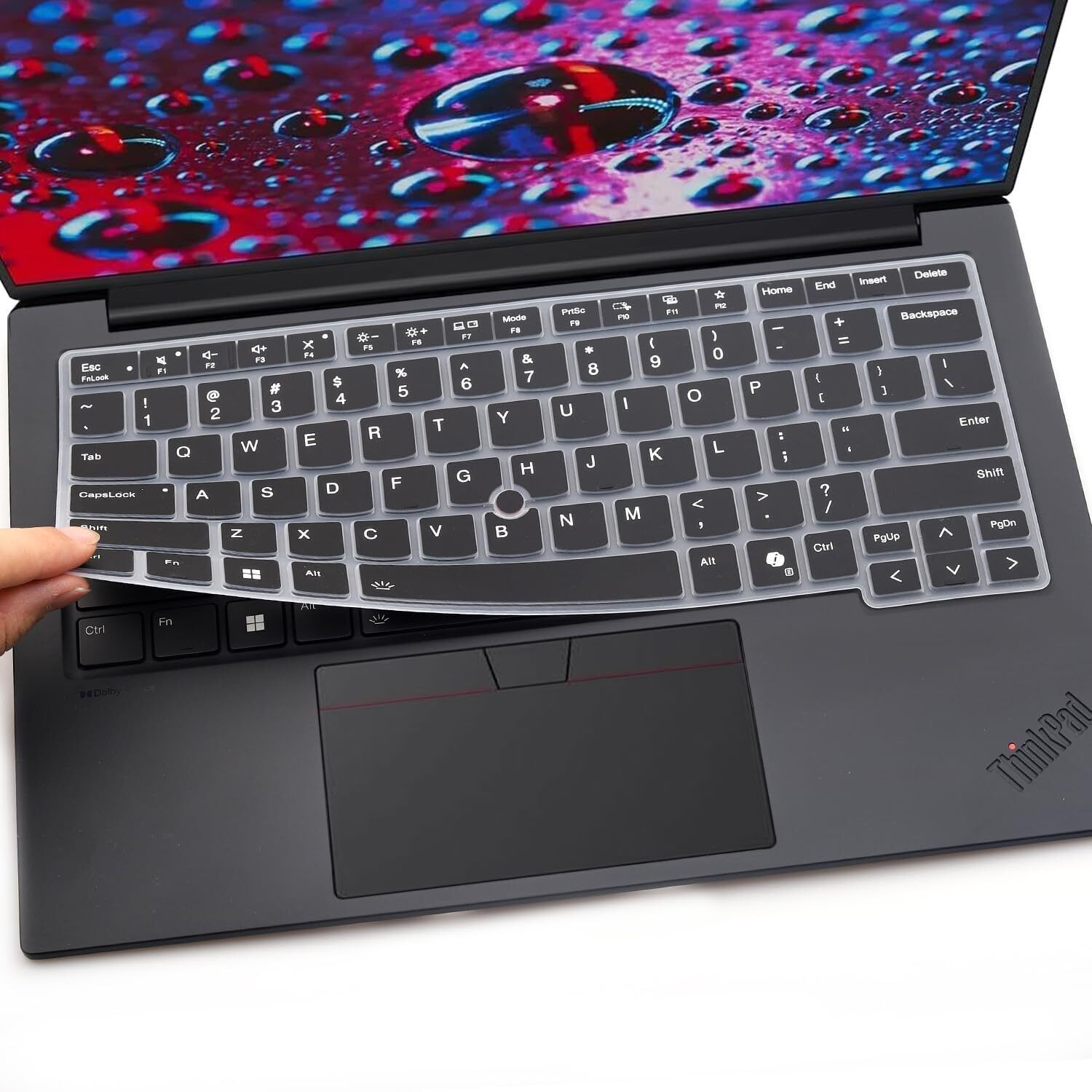 Image of JayamOnline Silicone Keyboard Cover for Lenovo Thinkpad E14 (Gen7) Thinkpad L14 (Gen6) Thinkpad T14 (Gen5 / Gen6) Thinkpad P14s (Gen5 / Gen6) Laptops Keyboard Skin