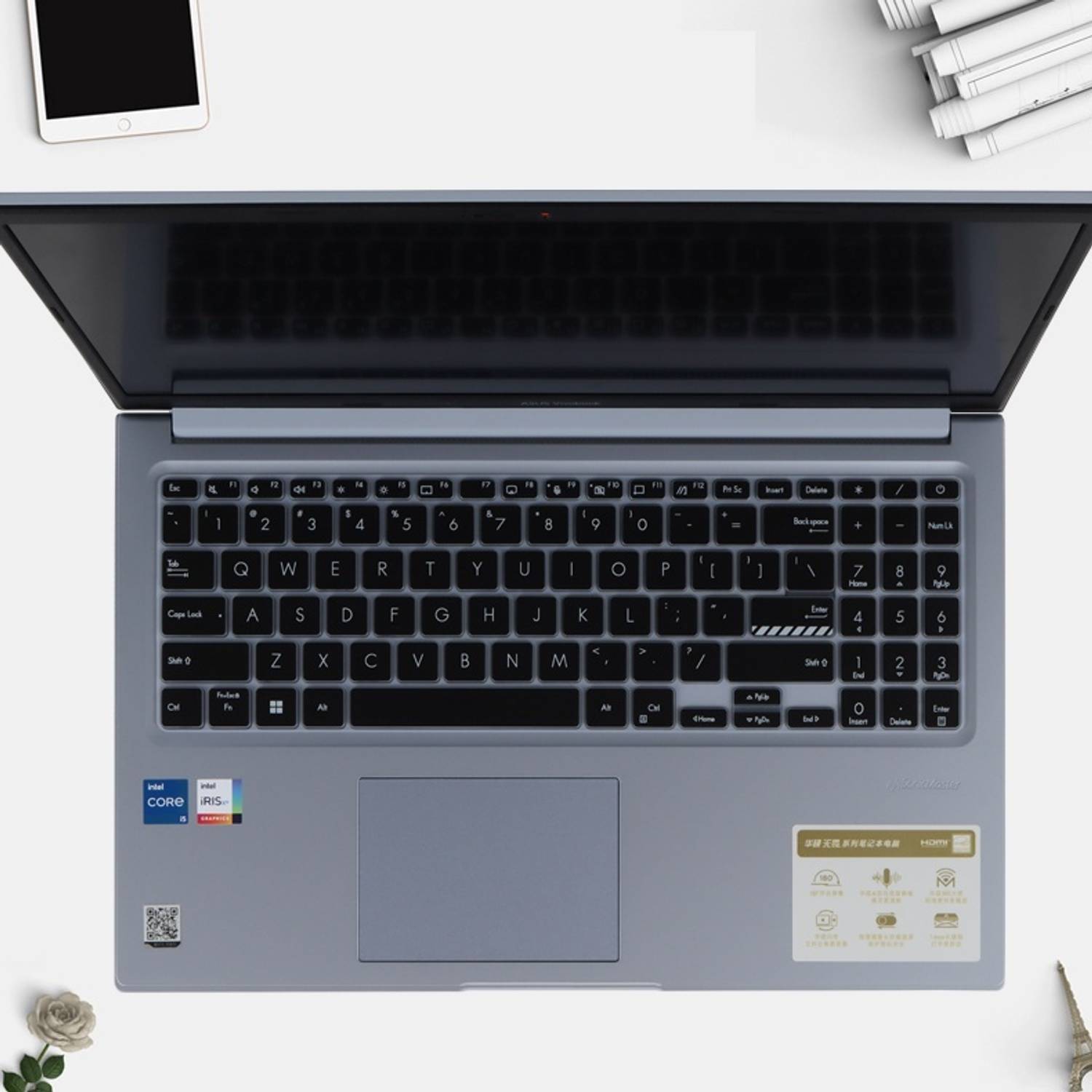 RAYA Silicone Keyboard Cover for ASUS Vivobook 15X OLED (K3504 / M3504) Vivobook S15 OLED (K3502 / K5504 / S3502 / S5504) & Vivobook 15 OLED (X1504 / X1505) Laptops Keyboard Skin
