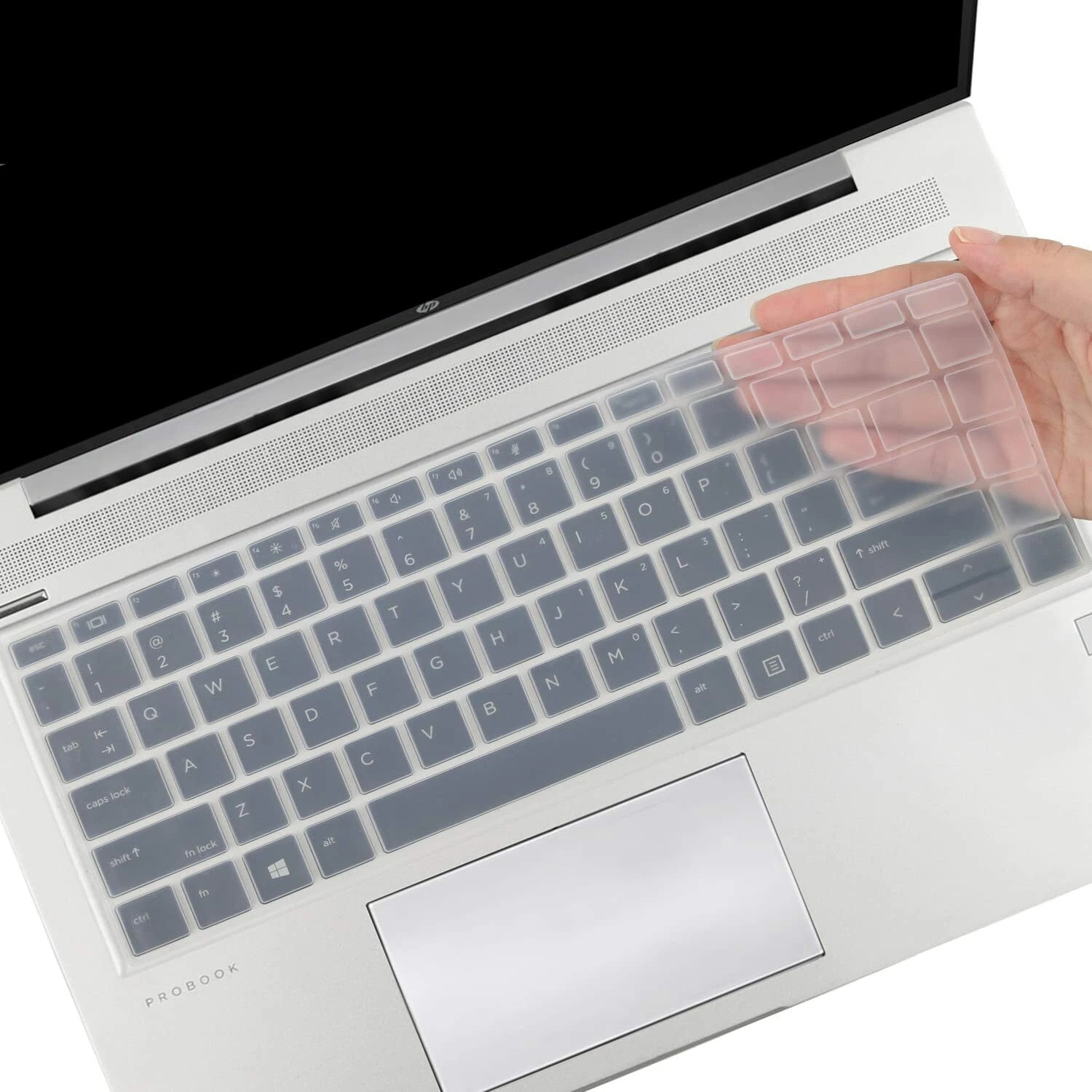 Image of Saco Silicone Keyboard Skin Dust Cover for 14 Inch - Transparent HP ProBook 440 445 G5 G6 G7 | HP ProBook 430 G5 | HP ProBook x360 440 G1 Laptop Keyboard Skin