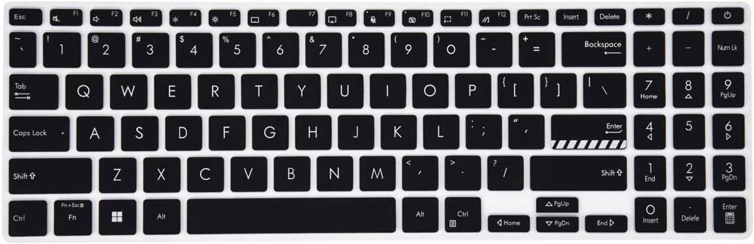 Saco Silicone Keyboard Cover Skin for Vivobook Pro K571GT 15.6 Inch, ASUS Vivobook Pro 15 M3500 K3500 M6500, Vivobook Pro 16X M7600 N7600 16" Laptop Keyboard Skin