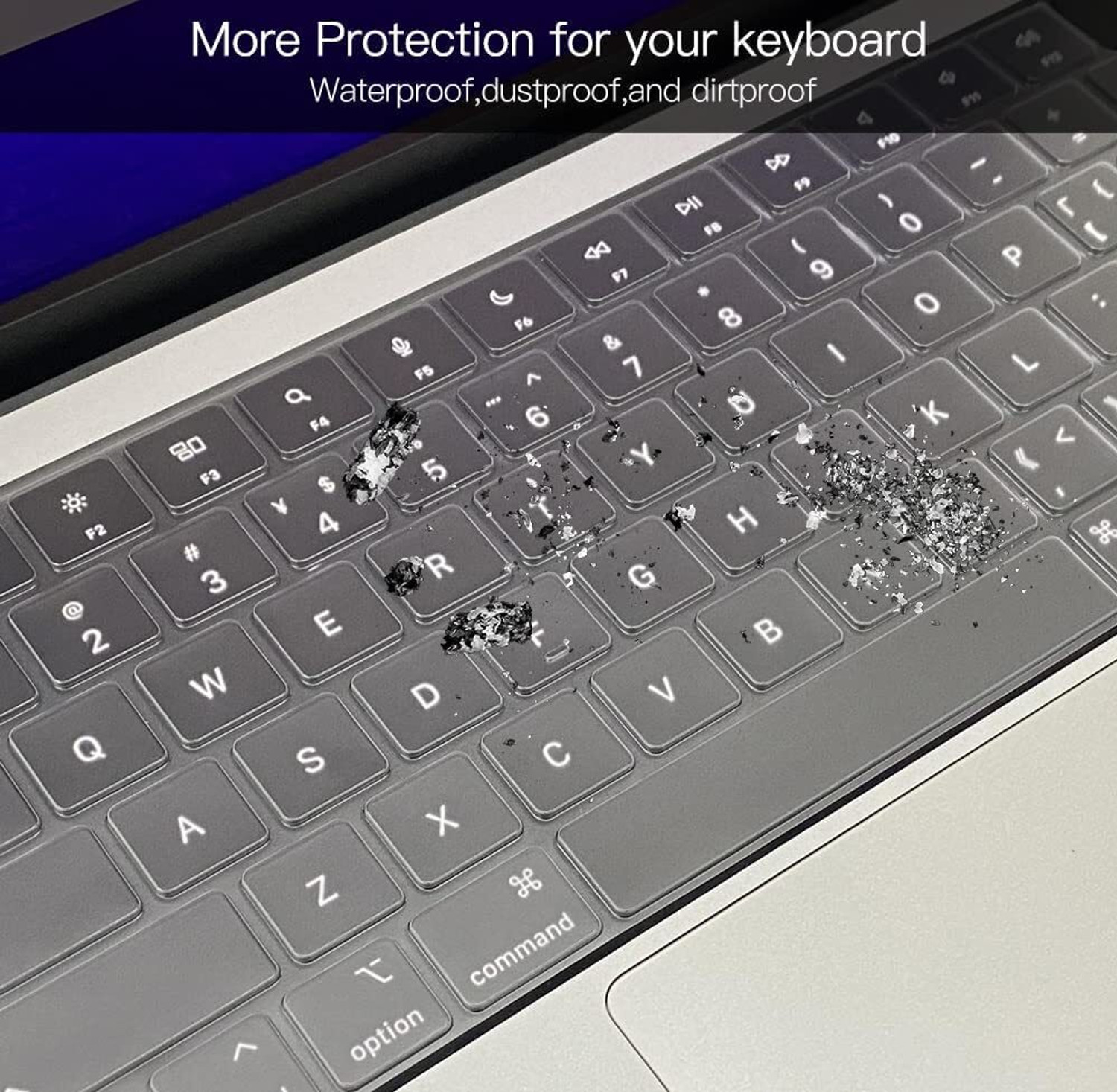 Image of oaky Keyboard Cover Skin for 2024-2021 MacBook Air 13.6 inch & 15.3 inch M2 M3 Chip [A3113 A2681 A3114 A2941] |Pro 14.2 inch 16.2 inch M1 Pro / M1 Max Chip Keyboard Skin