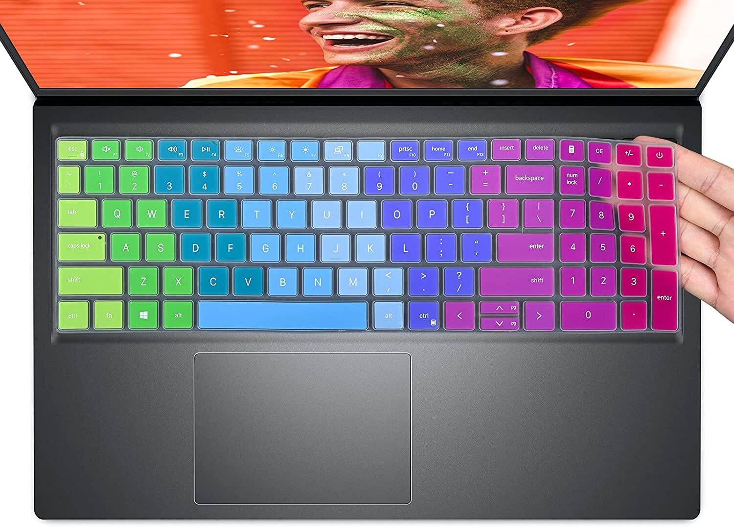Housse De Clavier Silicone Dell Inspiron 15 G3 G5 G7 - Protection Rose Anti-Poussière