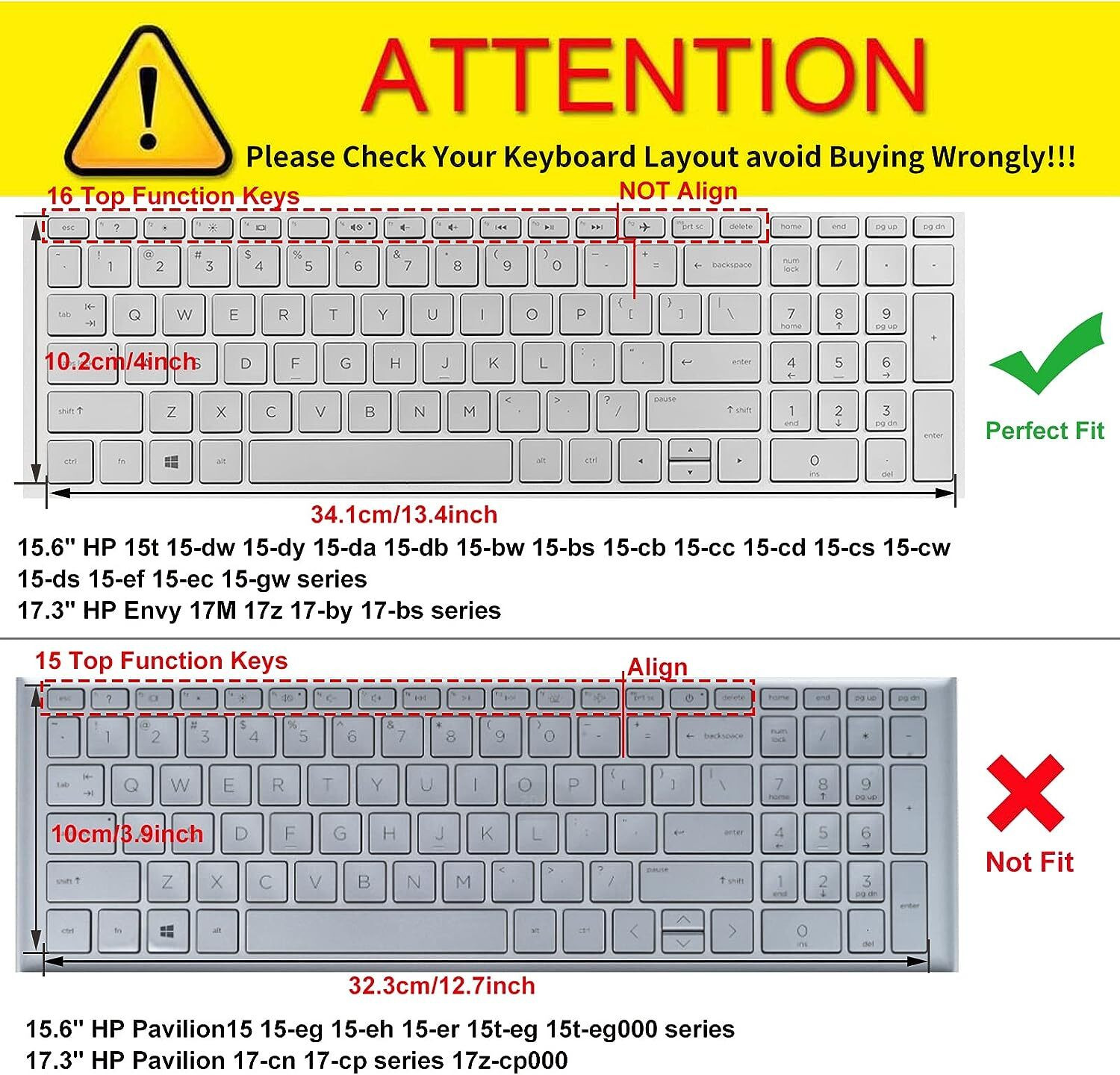 Image of Saco Dust Cover Keyboard Protector Skin for HP Pavilion Gaming 15-ec2146AX, 15-Ec2048Ax Series Laptop 15.6 Inch Laptop Keyboard Skin