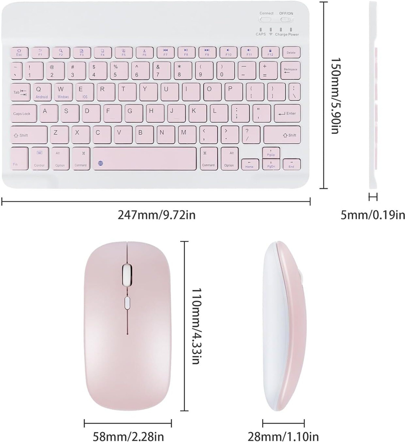 Image of Vanshika Enterprises Rechargeable Bluetooth Keyboard and Mouse Combo laptop and pc tablet Keyboard Skin