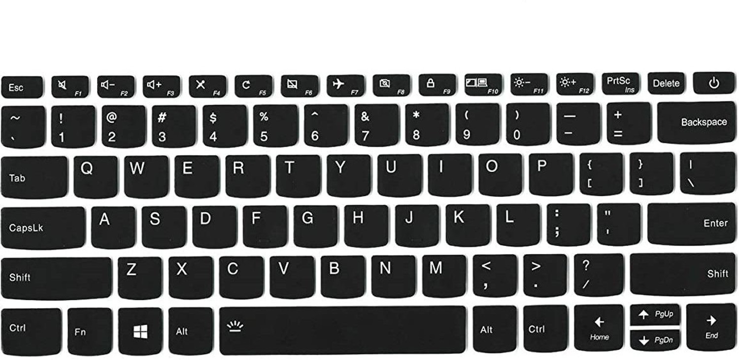 Image of Saco Silicone Keyboard Skin Keyboard Cover for 14 inch Lenovo Ideapad 3 14ADA05 14IGL05 14IIL05 14ARE05 14IML05 14ITL05, Slim1 14ast-05 Keyboard Skin