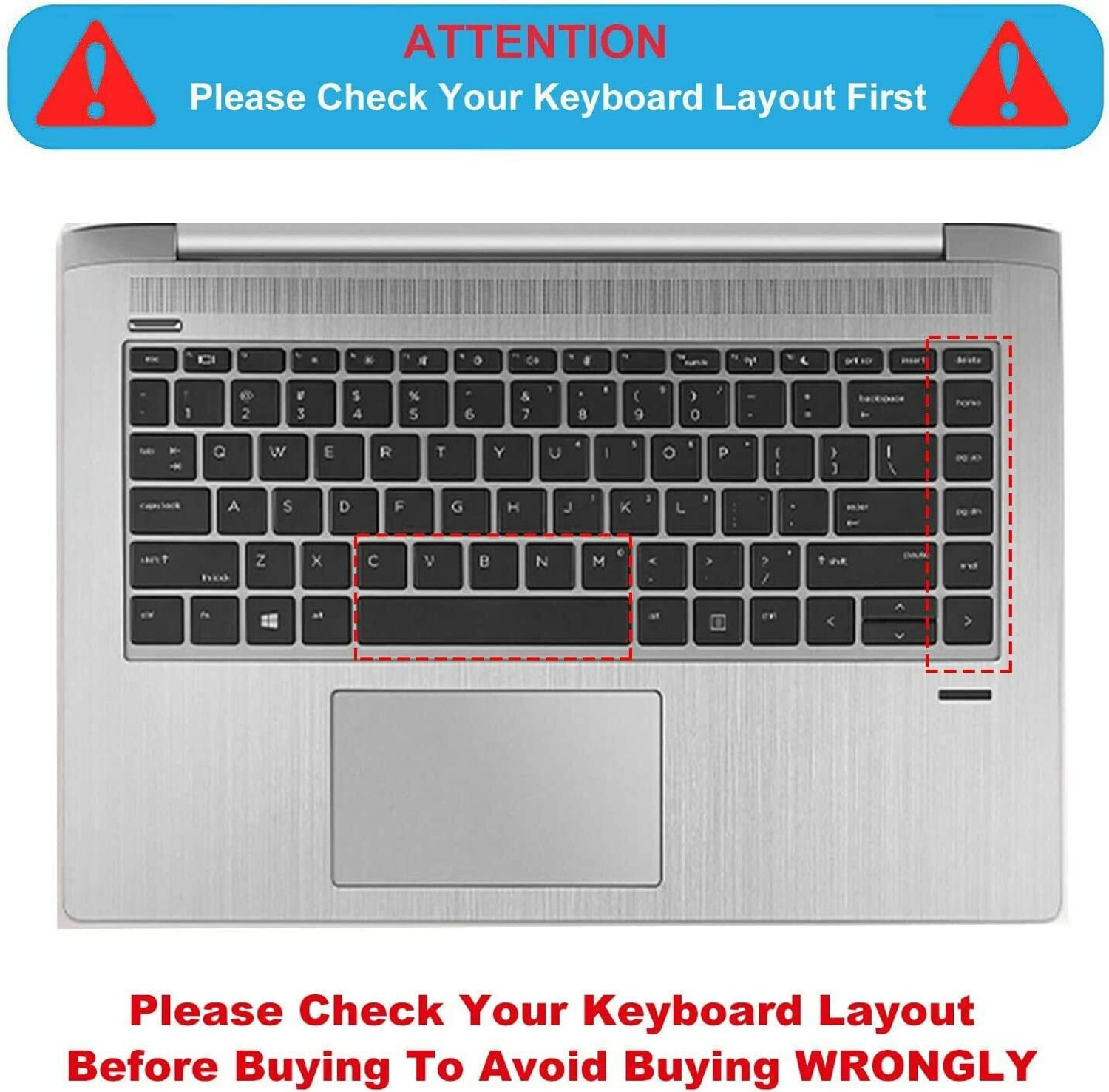Image of Saco Silicone Keyboard Skin Dust Cover for 14 Inch - Transparent HP ProBook 440 445 G5 G6 G7 | HP ProBook 430 G5 | HP ProBook x360 440 G1 Laptop Keyboard Skin