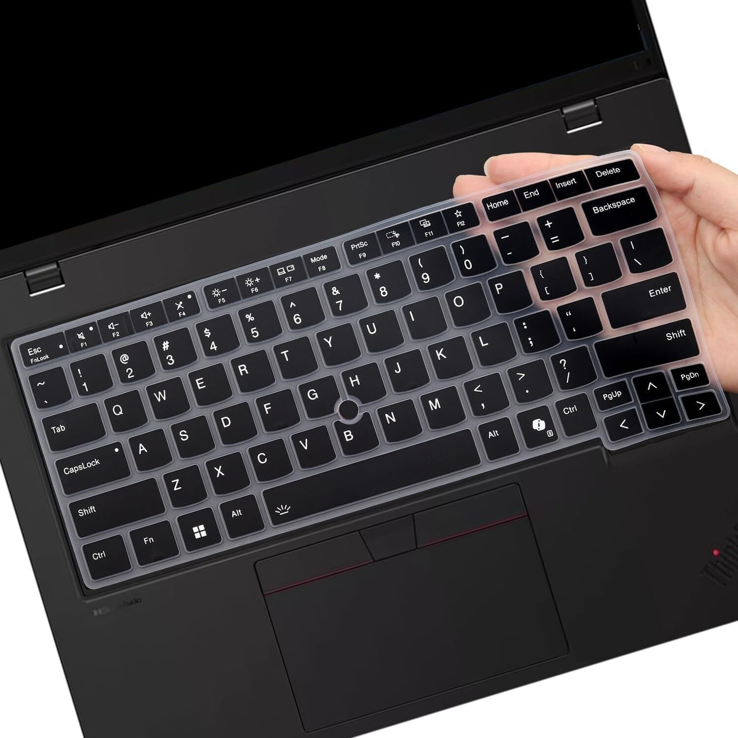 Image of JayamOnline Silicone Keyboard Cover for Lenovo Thinkpad E14 (Gen7) Thinkpad L14 (Gen6) Thinkpad T14 (Gen5 / Gen6) Thinkpad P14s (Gen5 / Gen6) Laptops Keyboard Skin