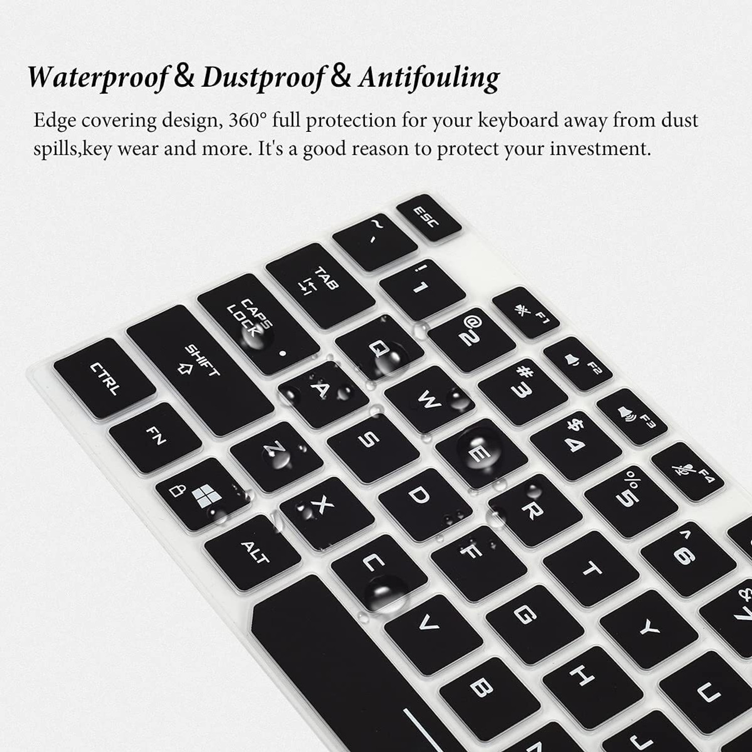 Image of oaky Keyboard Cover for ASUS TUF Gaming A15 TUF506 TUF506IV TUF506IU FA506 FA506IH FA506I Series... Waterproof Dust-Proof Keyboard Skin