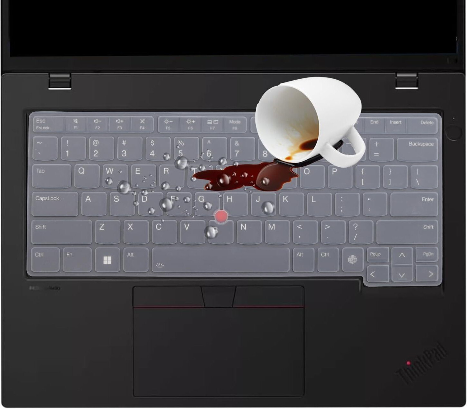 Image of RAYA Silicone Keyboard Cover for Lenovo Thinkpad E14 (Gen7) Thinkpad L14 (Gen6) Thinkpad T14 (Gen5 / Gen6) Thinkpad P14s (Gen5 / Gen6) Laptops Keyboard Skin