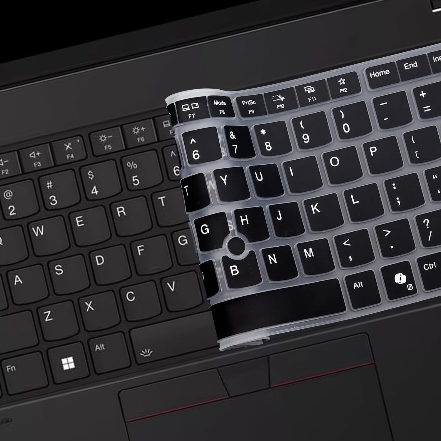 Image of JayamOnline Silicone Keyboard Cover for Lenovo Thinkpad E14 (Gen7) Thinkpad L14 (Gen6) Thinkpad T14 (Gen5 / Gen6) Thinkpad P14s (Gen5 / Gen6) Laptops Keyboard Skin