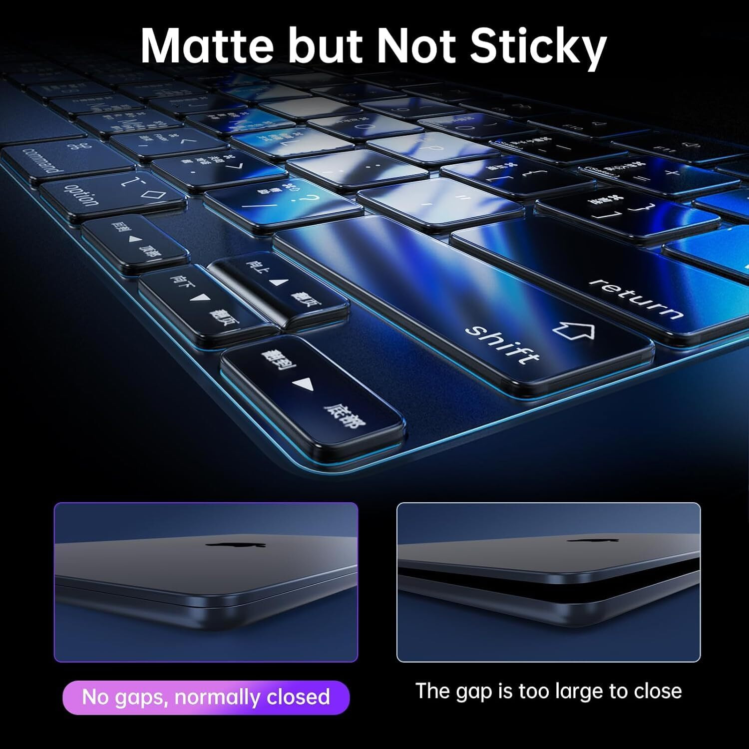Image of oaky Keyboard Cover for 2025-2021 MacBookAir 13inch M4-M3-M2 Chip [A3240 A3113 A2681] & Macbook 2025-21 M4 M3 M2 Chip [A3241 A3114 A2941] Keyboard Skin