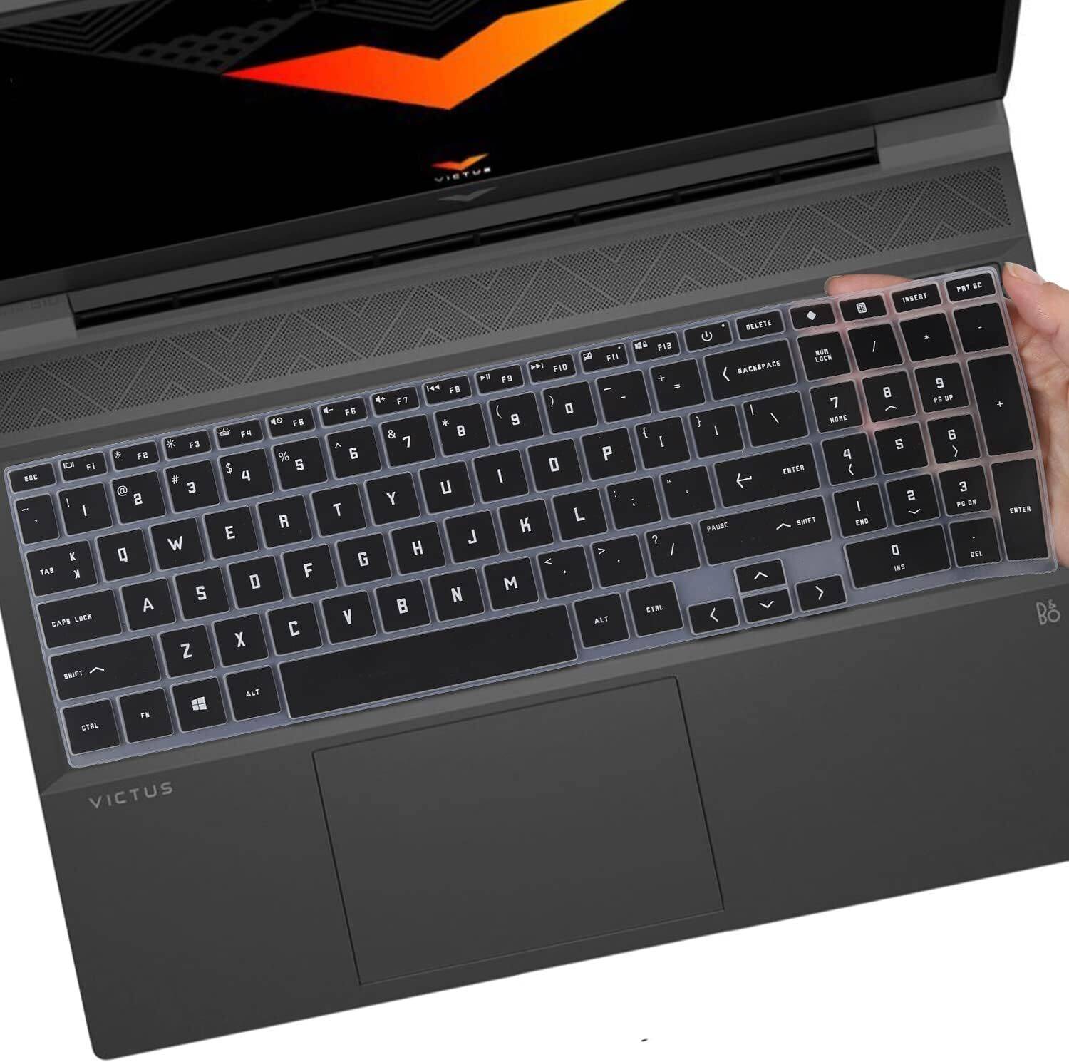 Saco Silicone Skin Keyboard Protector Cover for HP Victus 15.6 inch FHD Gaming Laptop (Model-2022) 15-FA and 15-FB Series Keyboard Skin