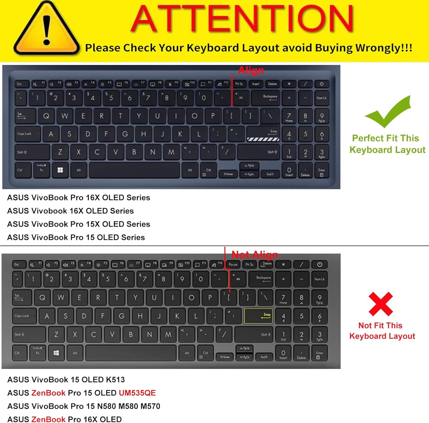 Image of Capsa Premium Silicone cover for ASUS VivoBook Pro 15X OLED 15.6 inch M1503 M6501 K3500 K6501 M3500 M6500 Keyboard Skin