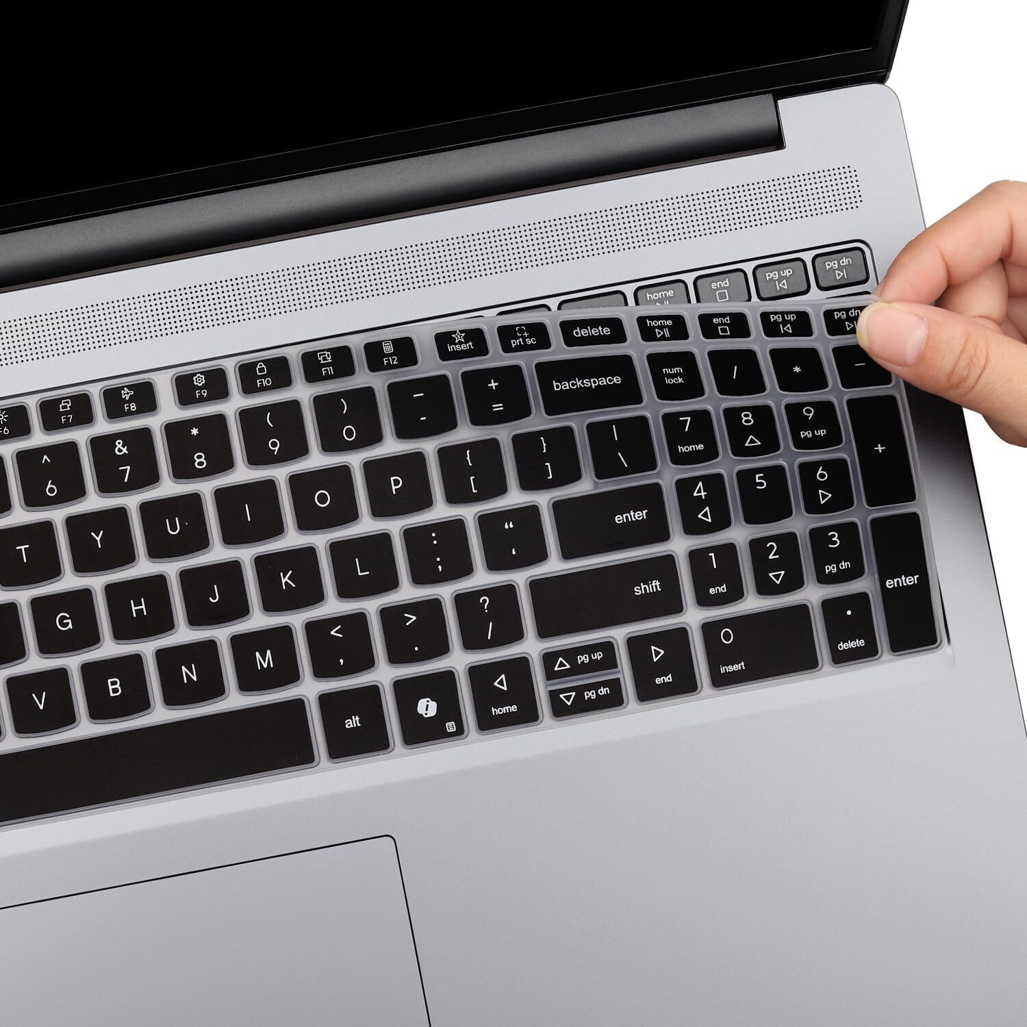 Image of Saco Laptop Keyboard Cover Compatible for 2025 lenovo ideapad slim 3 15IRH10 Model 83K100C6IN, 83K100CGIN, 83K100CJIN Series 15.3 Inch Laptop Keyboard Skin