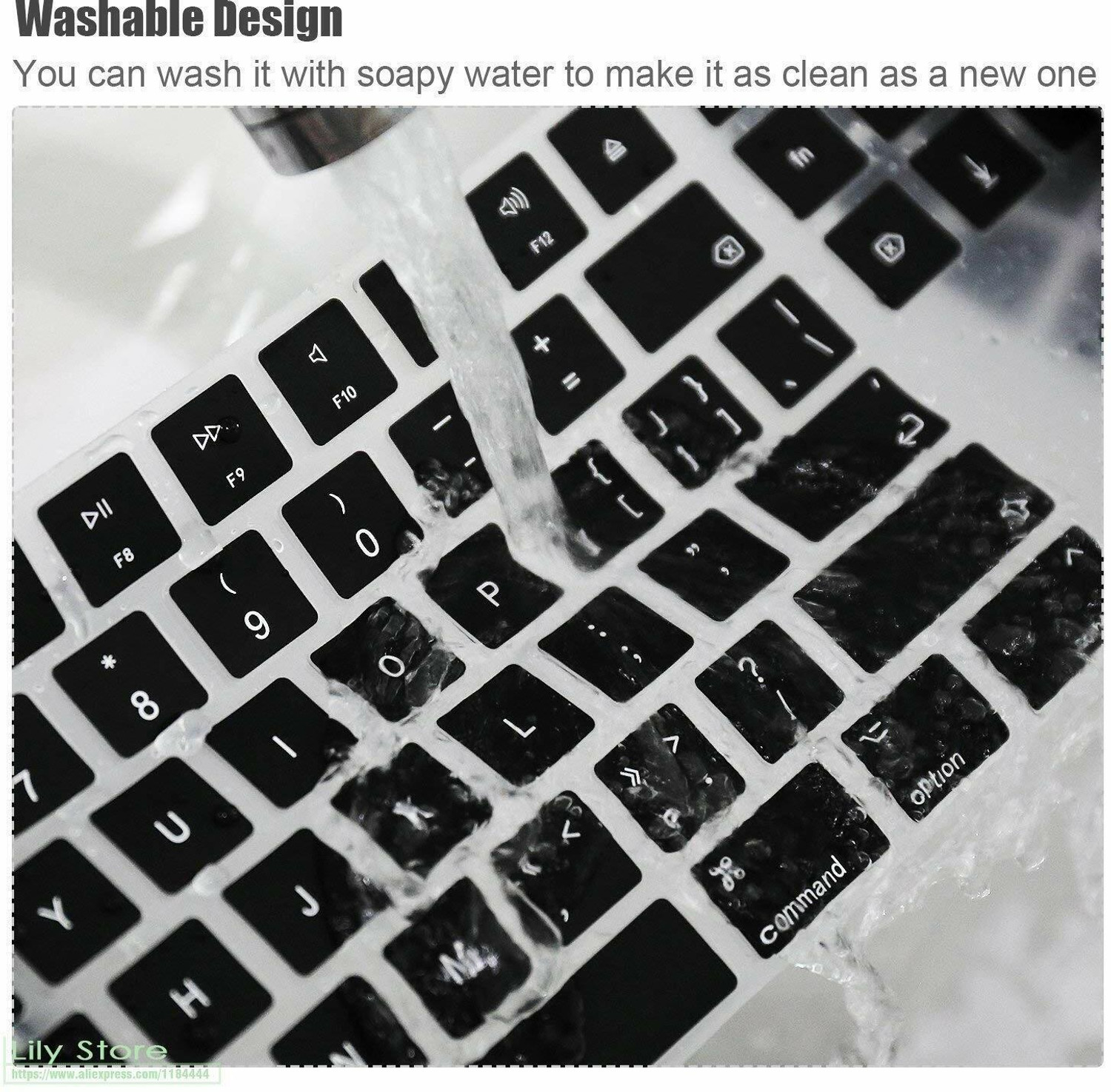 Image of Saco Keyboard Protector 17.3 Inch Laptop Dust Cover for Envy HP 15s-EQ,15s-DU,15s-EY, 15s-FQ /HP Envy 17 17.3 17t 17M 17-by 17-bs 17-bw Series Keyboard Skin