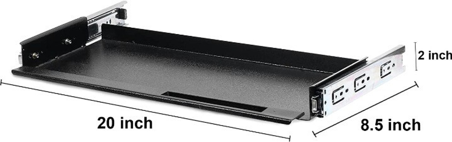 Image of RAJ RAJESHWARI Heavy Keyboard Tray Drawer Tray with Mouse Tray and Telescopic Channel Mouse Pad Keyboard Tray
