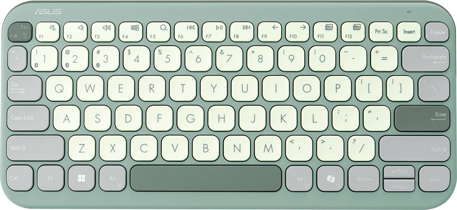 ASUS Marshmallow KW100 Bluetooth Laptop-size Laptop Keyboard Compatible with Desktop, Laptop, Mac, iPad, Tablet Easy to Use,Plug and Play,Quick, Comfy Durable body