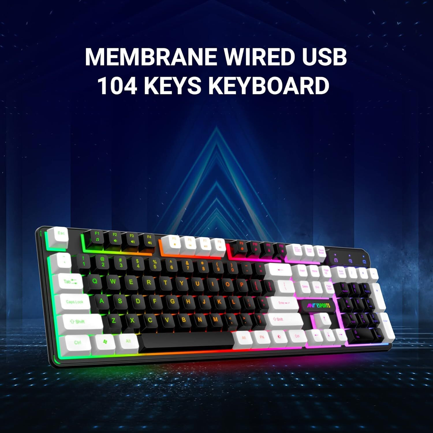 Image of ANTESPORT KM1400 Pro Backlit Membrane Gaming Keyboard