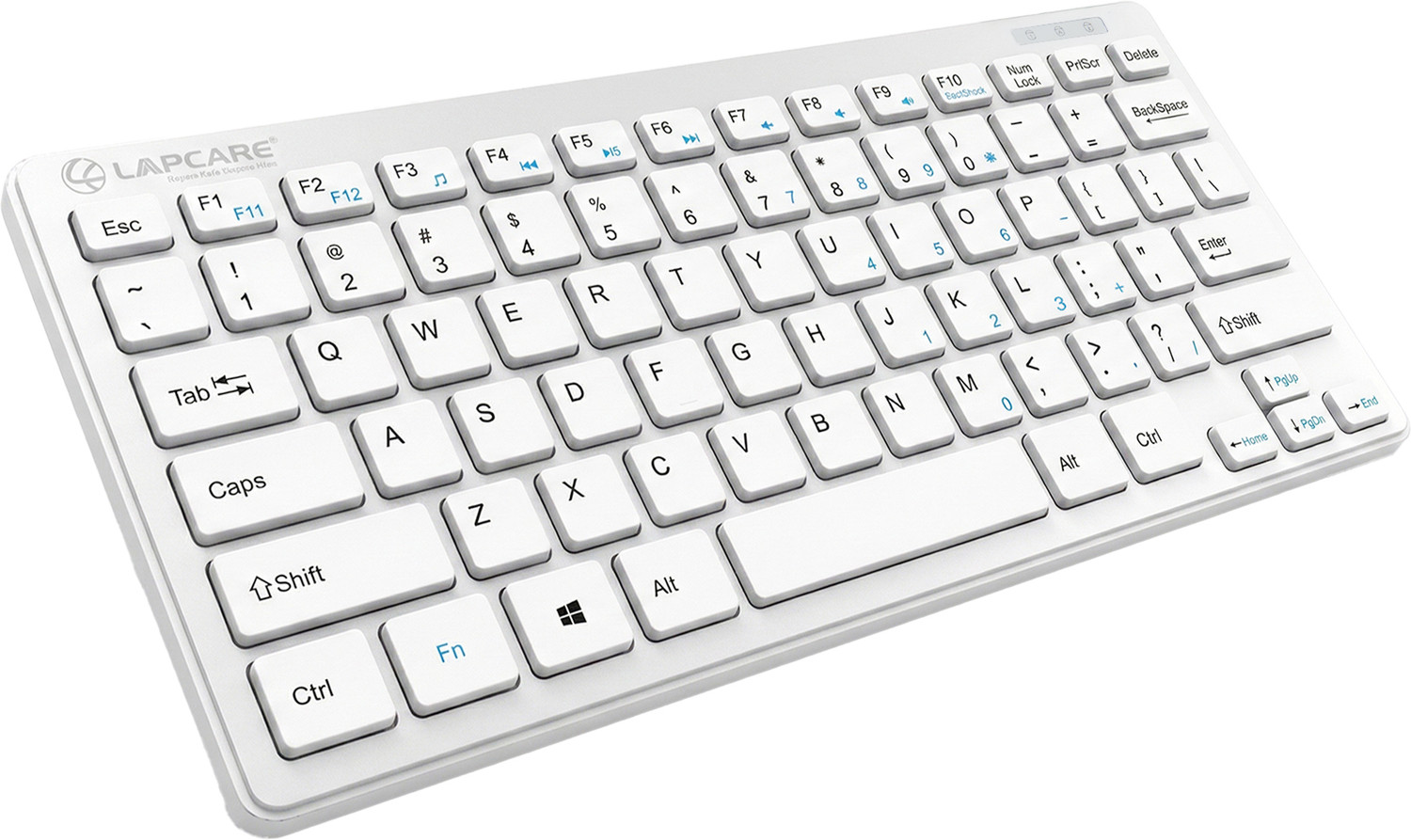 Image of LAPCARE LKB-D-Lite+Silver Wireless Laptop-size Laptop Keyboard Compatible with Desktop, Laptop, Mac