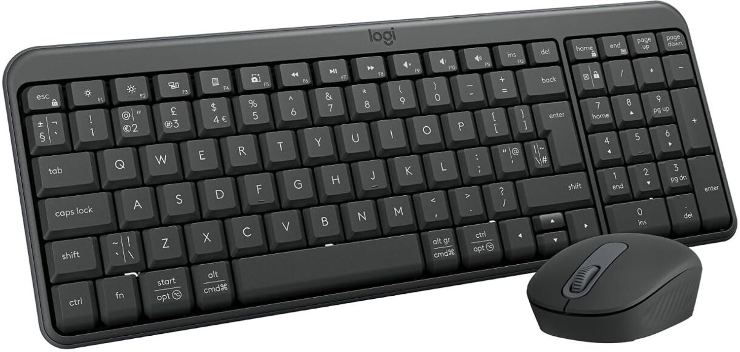 Image of Logitech MK250 Compact Bluetooth Wireless Combo Bluetooth Standard Laptop Keyboard Compatible with Mac, iPad, Laptop, Desktop