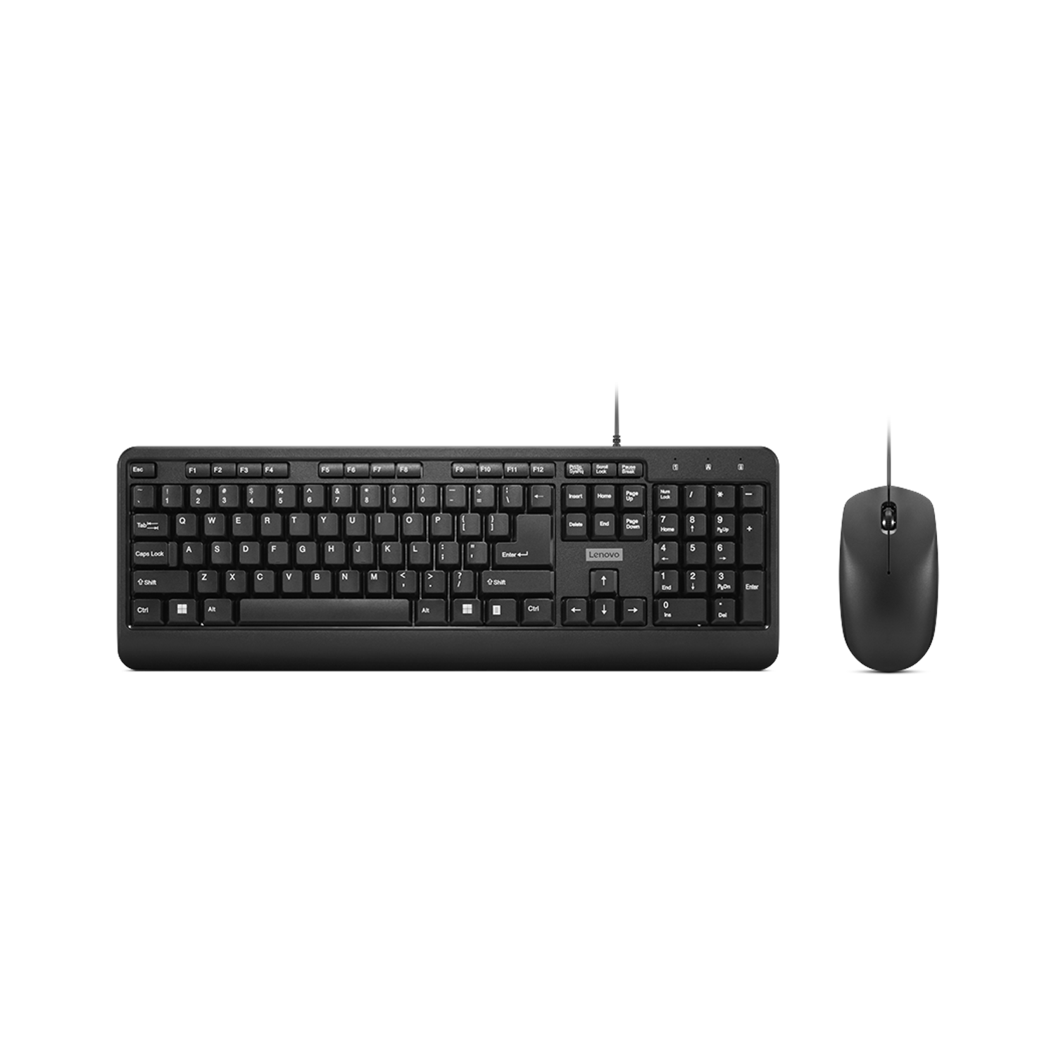 Lenovo KB MICE_BO 160 Wired Combo Wired USB Standard Laptop Keyboard Compatible with Desktop, Laptop, Mac