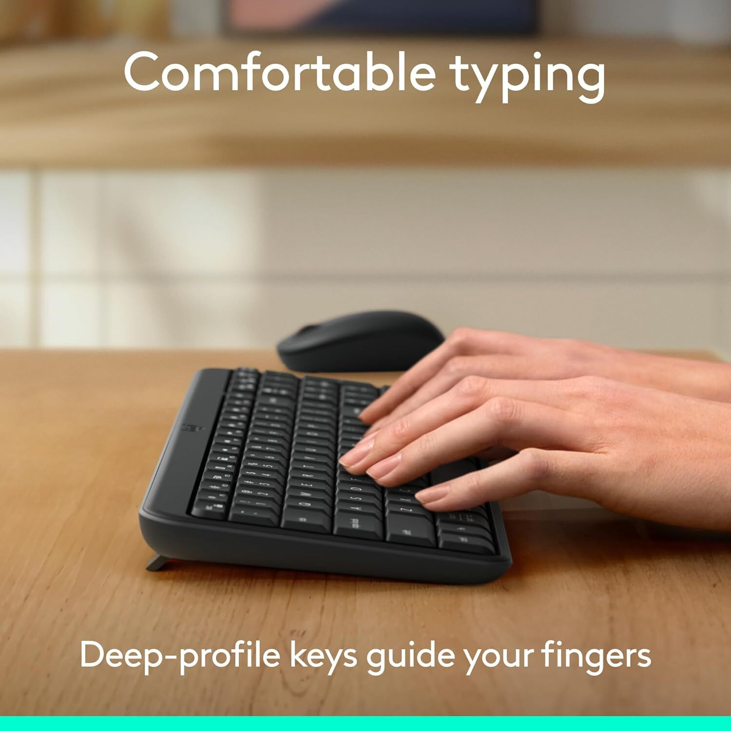 Image of Logitech MK250 Compact Bluetooth Wireless Combo Bluetooth Standard Laptop Keyboard Compatible with Mac, iPad, Laptop, Desktop