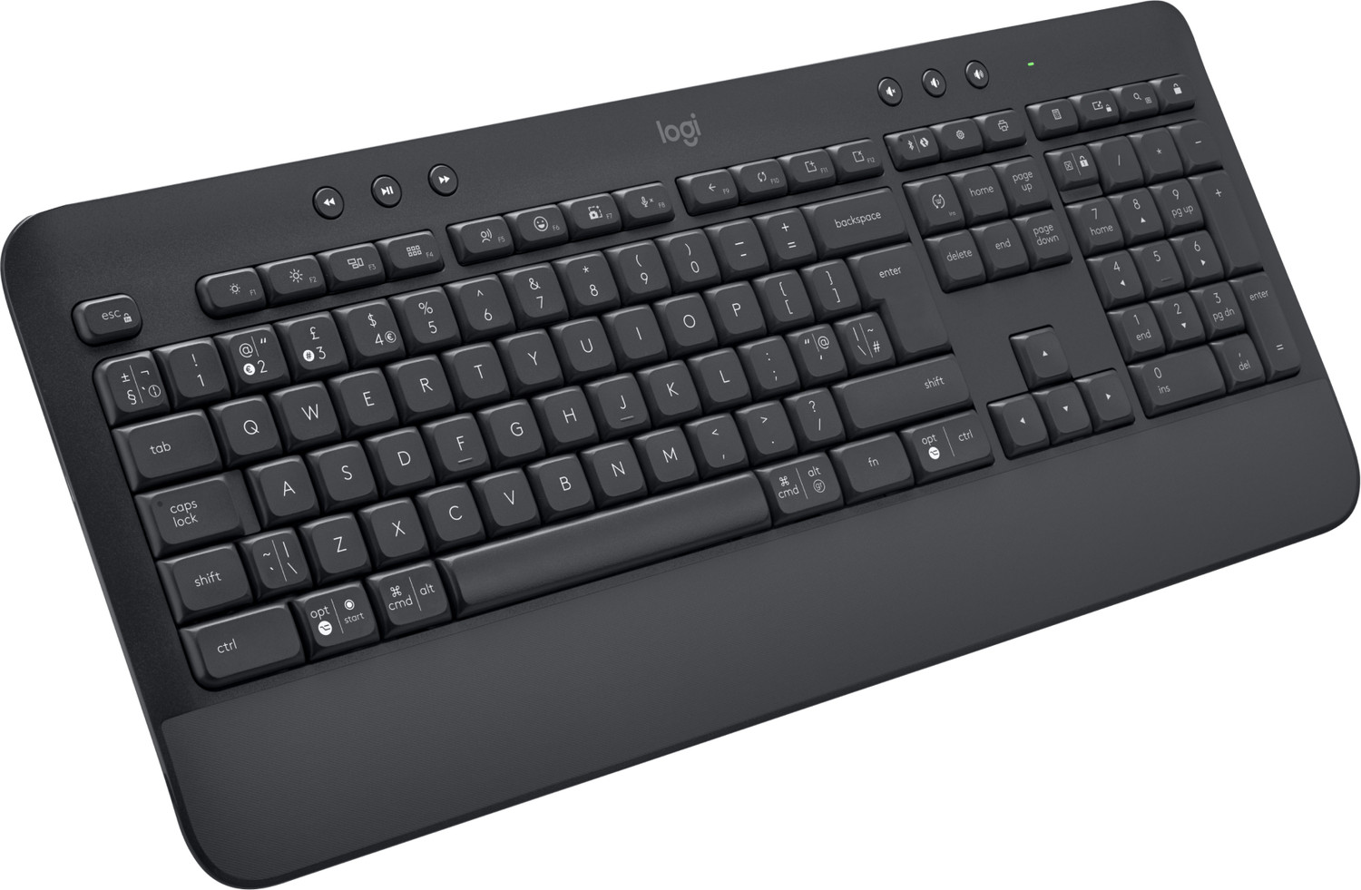 Image of Logitech Signature K650 Bluetooth Standard Desktop Keyboard Compatible with Desktop, Laptop, Mac Full-Size,BLE Bluetooth /Logi Bolt USB Receiver,Comfort Deep-Cushioned Keys