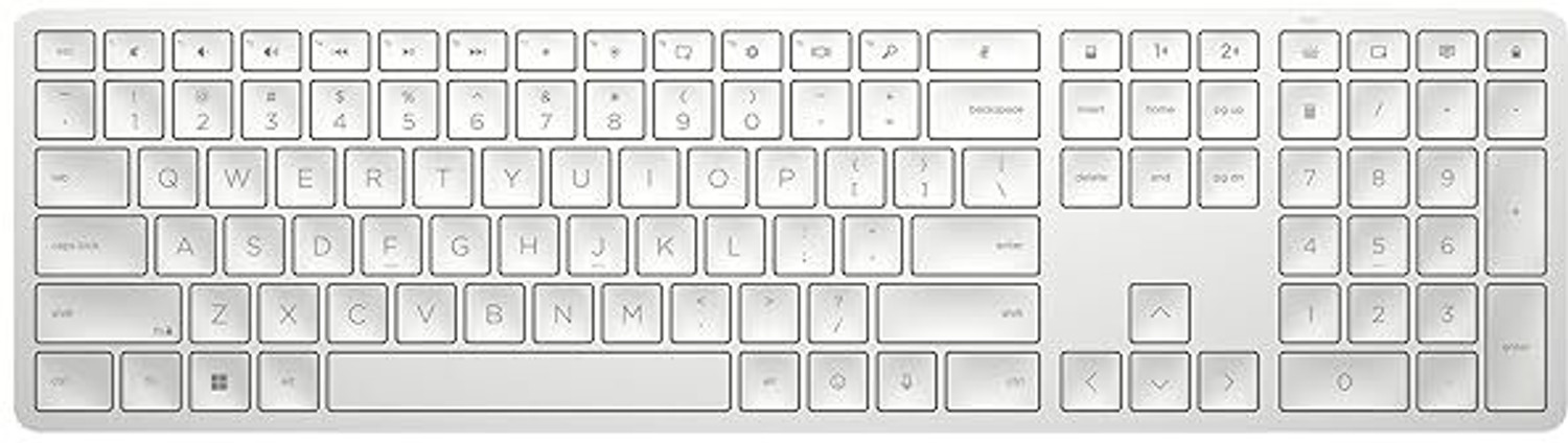 Image of HP 970 Programmable Wireless Standard Desktop Keyboard Compatible with Desktop, Laptop, Mac