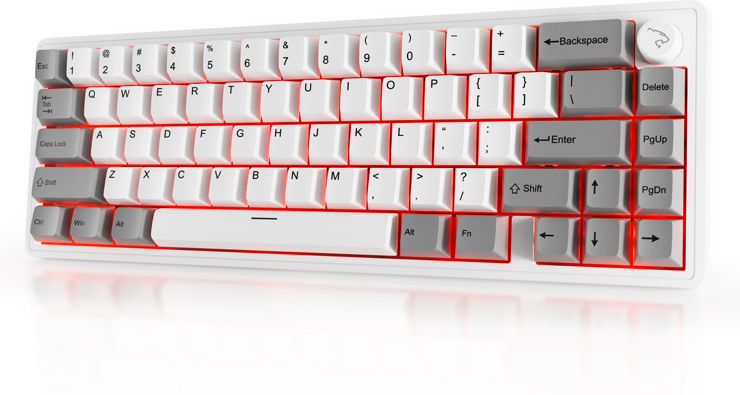 Image of Lethal Black Rogue 65% Wireless Mechanical Gaming Keyboard , Hot swappable and RGB backlit Wireless Handheld Gaming Keyboard Compatible with Desktop, Laptop, Mac With Tri mode Connectivity