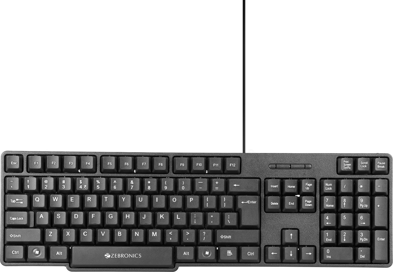 ZEBRONICS Zeb-K 65 Wired USB Standard Desktop Keyboard Compatible