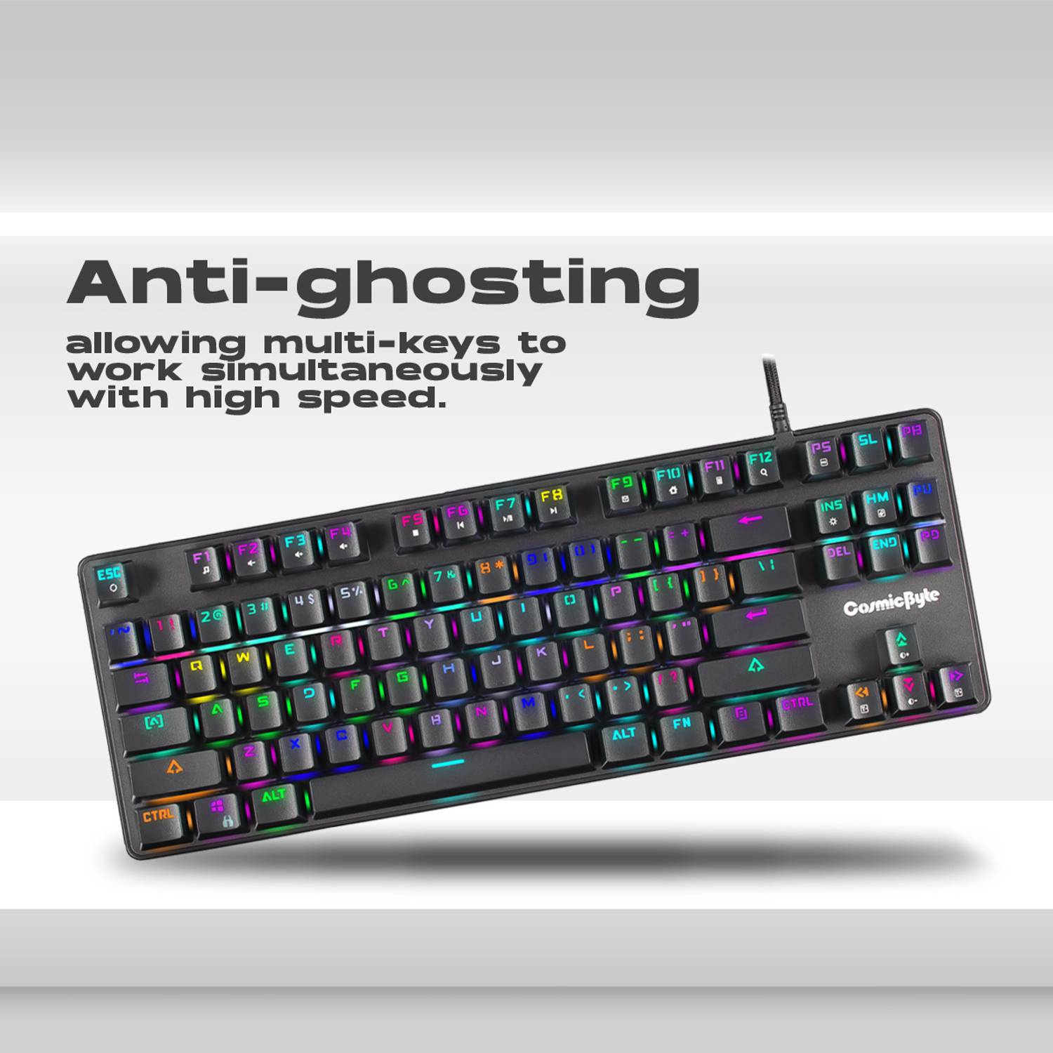 Cosmic Byte CB-GK-16 Firefly Blue Mechanical Keyboard - Image 5