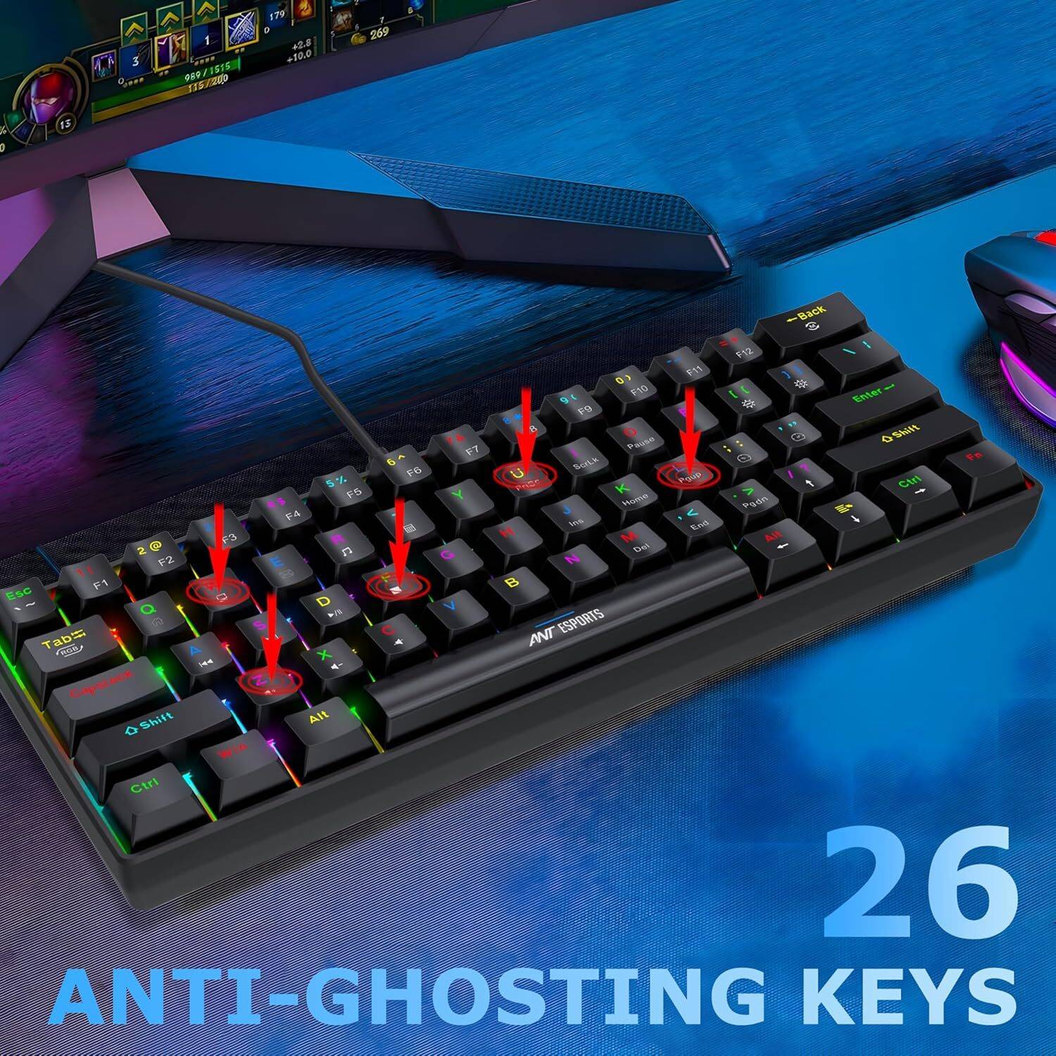 Ant Esports MK1300V2 Wired Gaming Keyboard - Image 4