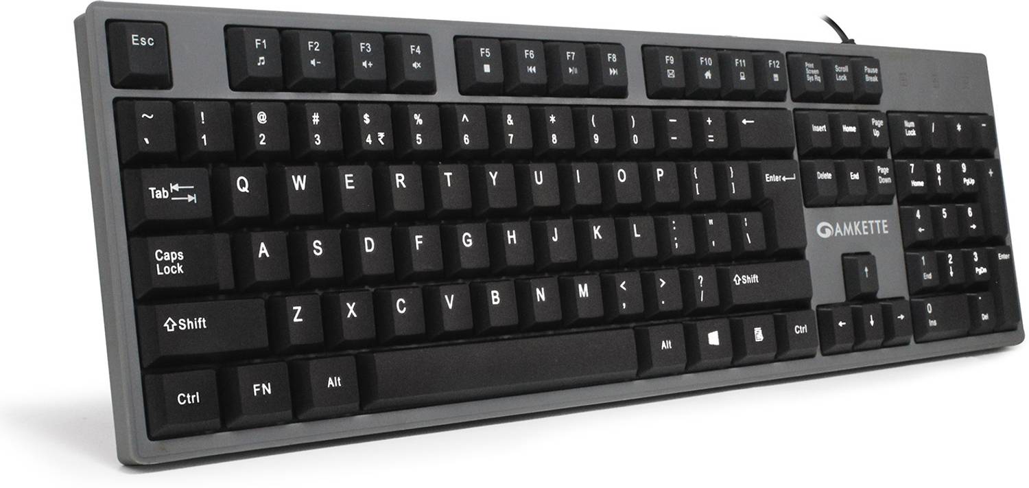 AMKETTE Lexus Neo Wired USB Standard Desktop Keyboard Compatible with Desktop, Laptop, Mac