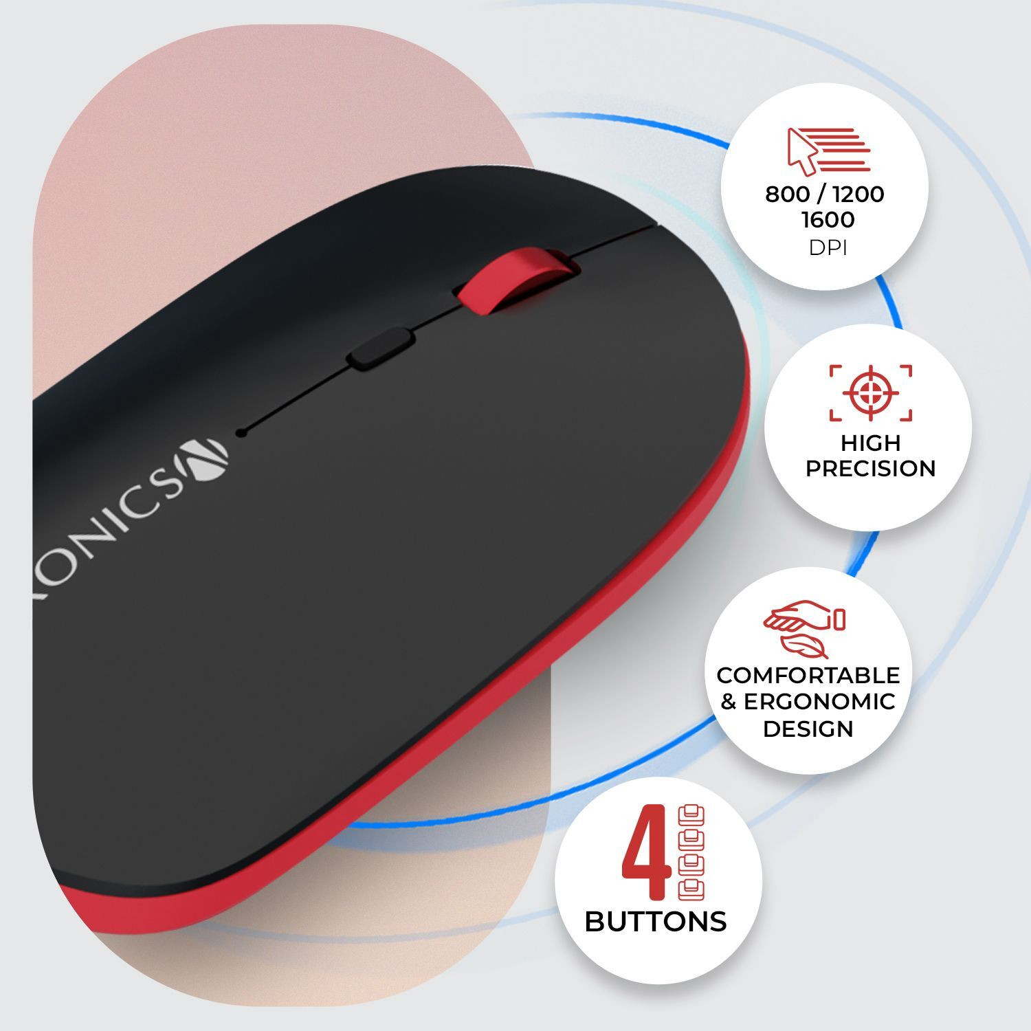 Image of ZEBRONICS ZEB-Companion 114 Mouse Set Wireless Standard Desktop Keyboard Compatible with Desktop, Laptop, Mac Easy to Use,Plug and Play,Quick, Comfy Durable body