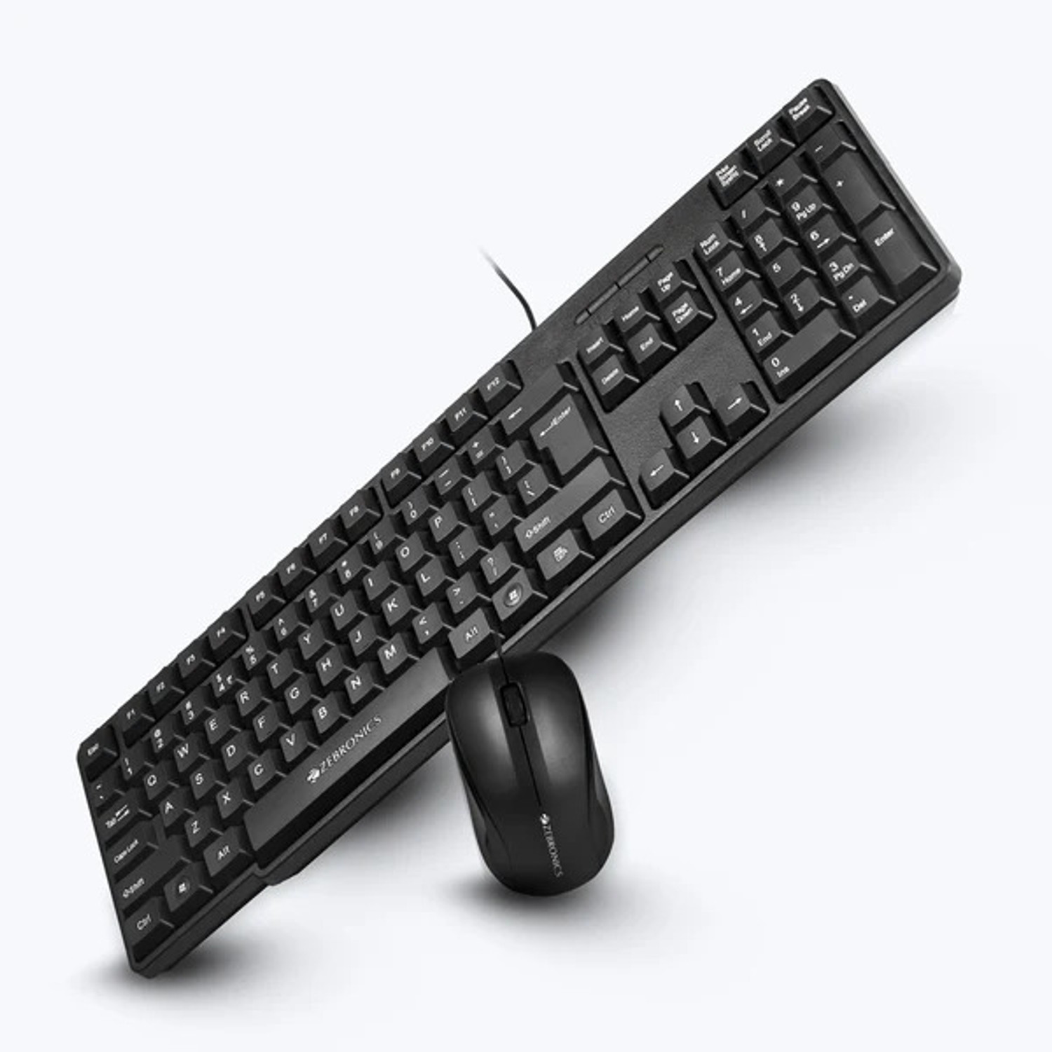 Image of ZEBRONICS Zeb Judwaa 850 Keyboard And Mouse Wired USB Standard Desktop Keyboard Compatible with Desktop, Laptop, Mac
